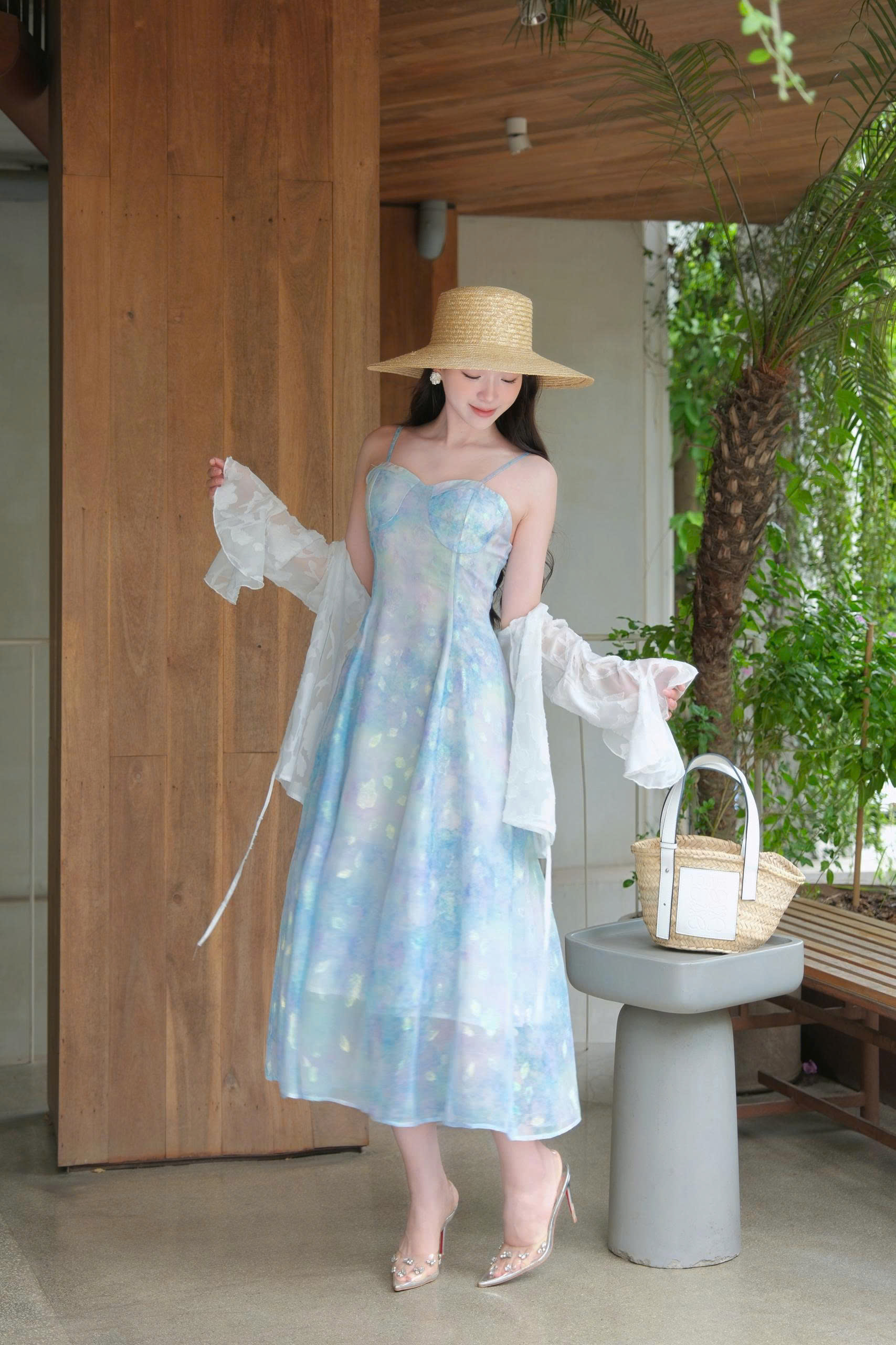 ADELINE HOUSE- Váy Maxi Hai Dây Cloudy Sky- TK85.1