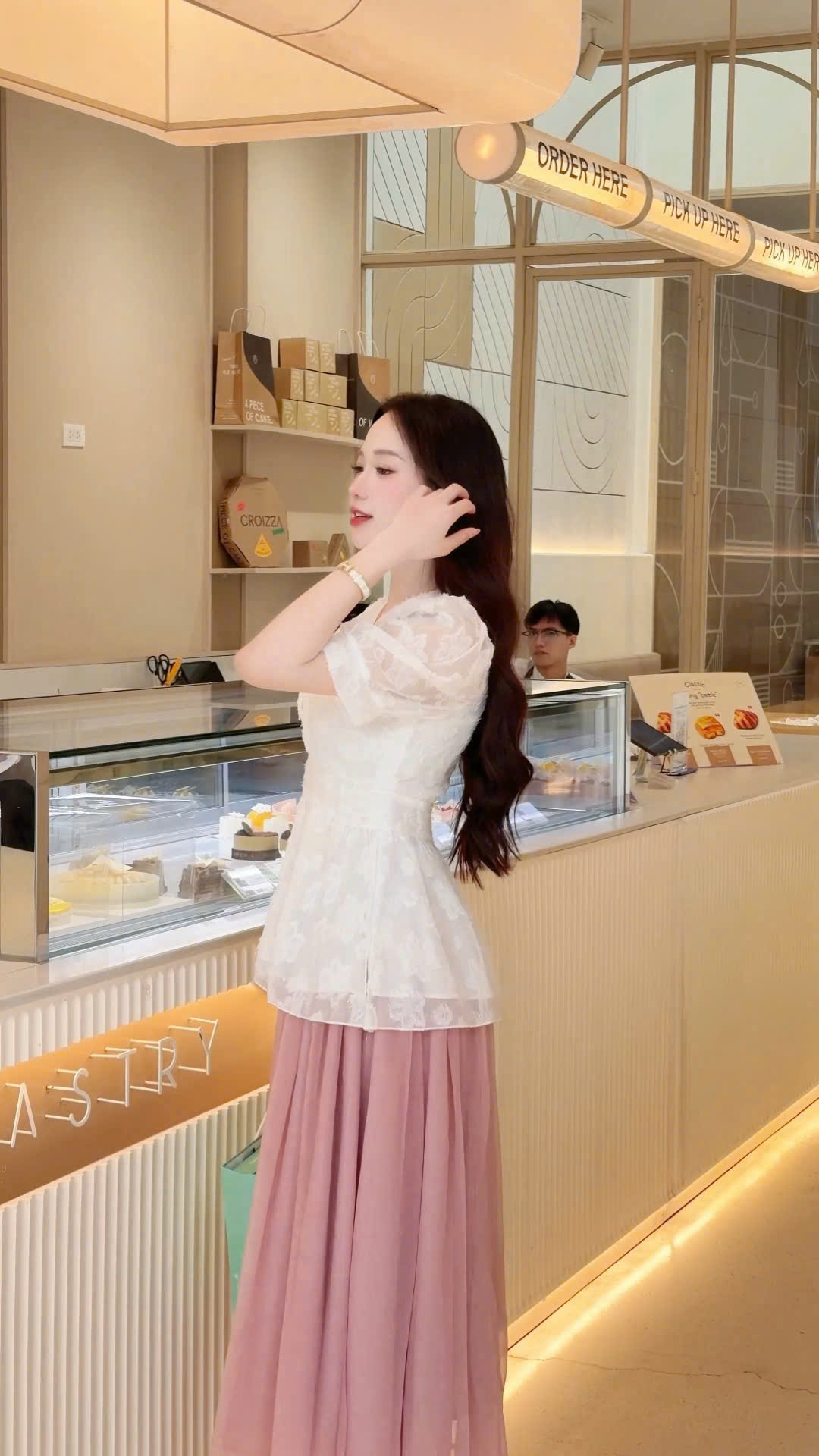 ADELINE HOUSE -  SET ÁO PEPLUM TIỂU THƯ  + CHÂN VÁY MIDI DÀI –  TK 182.2+166.3
