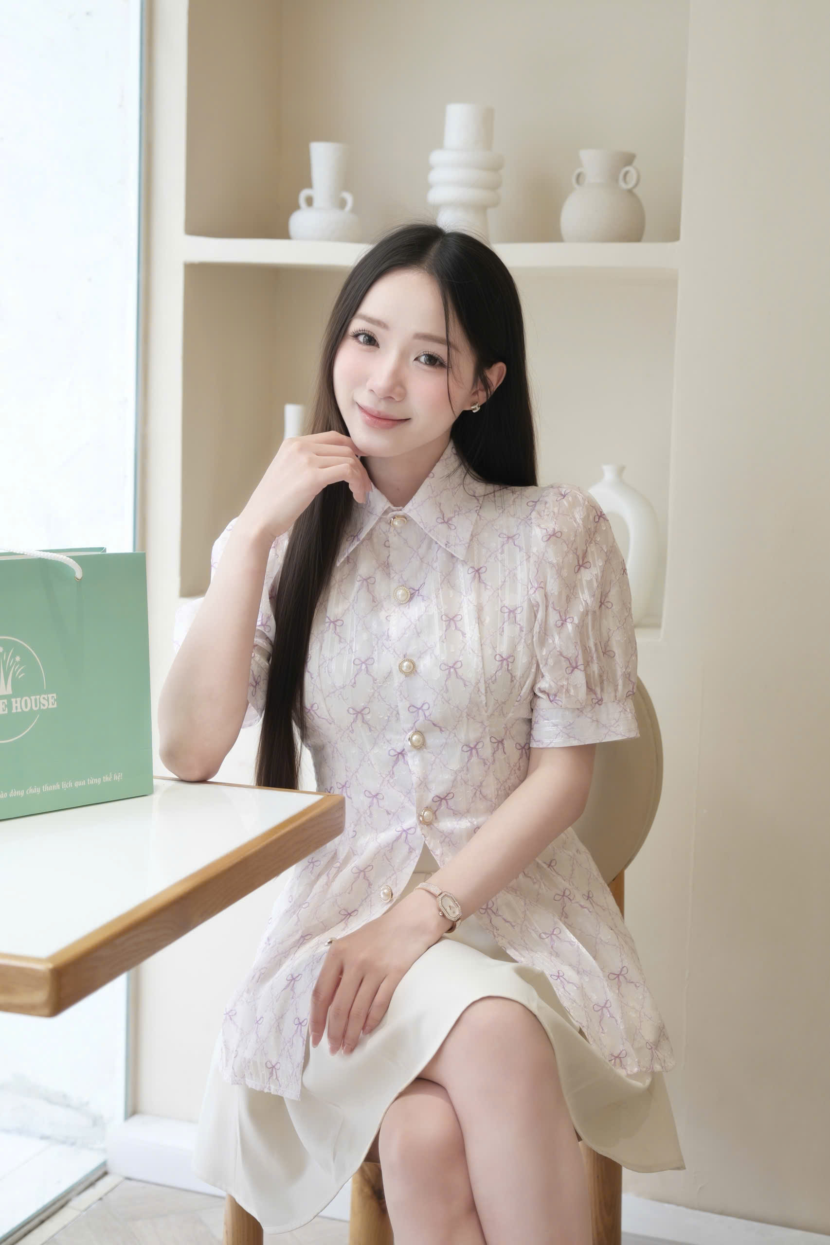 ADELINE HOUSE- SET ÁO TÍM NƠ – PHỐI CHÂN VÁY NGẮN/ SET VÁY ĐI CHƠI/CAFE- TK186.1