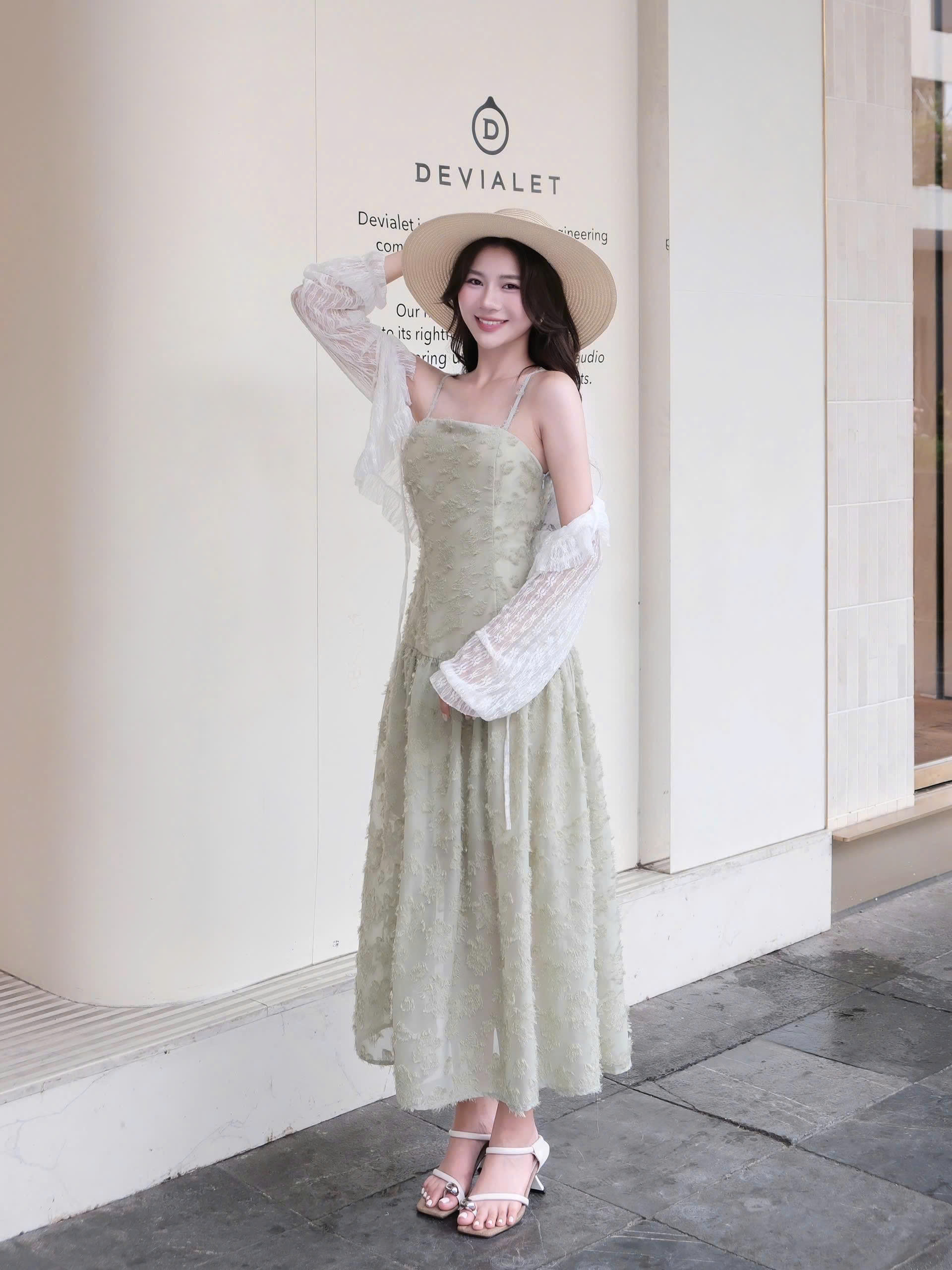 ADELINE HOUSE- Váy 2 dây Xanh Mint Ren Tiểu Thư  –TK80.2 SIZE XS S M L XL 2XL 3XL 4XL