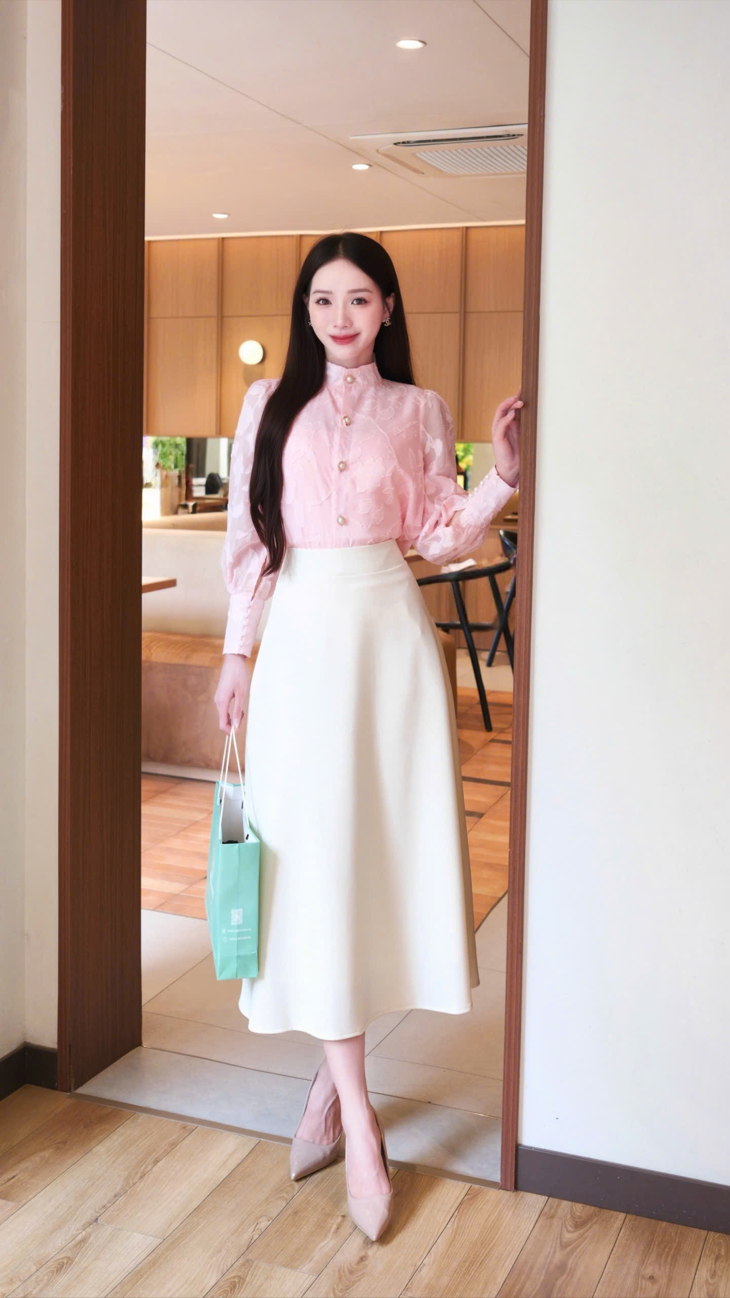 ADELINE HOUSE- SET HỒNG PHẤN THANH LỊCH – NHẸ NHÀNG NHƯNG ĐỦ GÂY THƯƠNG NHỚ - TK162.4 +TK157.3 SIZE XS S M L XL 2XL 3XL 4XL
