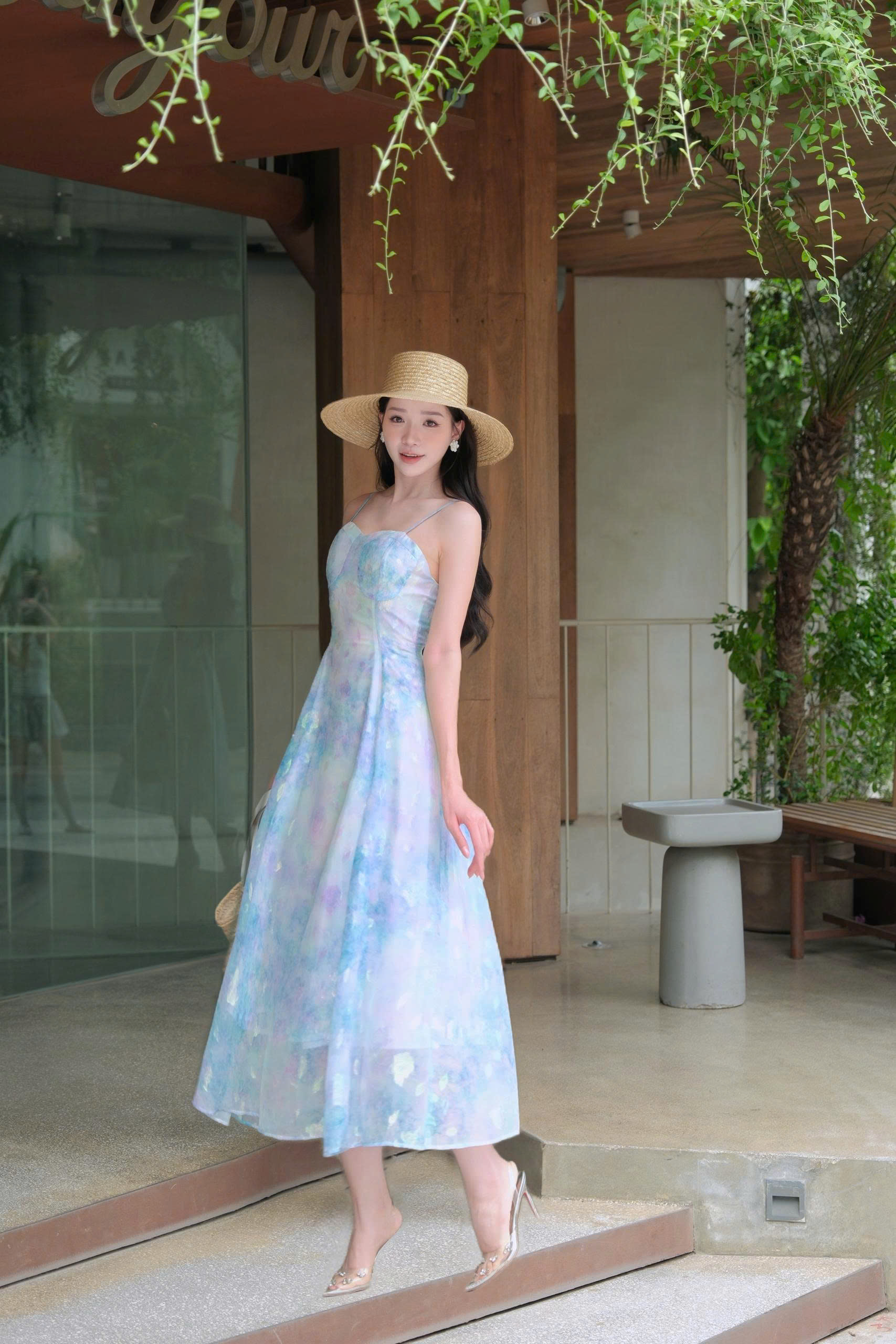 ADELINE HOUSE- Váy Maxi Hai Dây Cloudy Sky- TK85.1