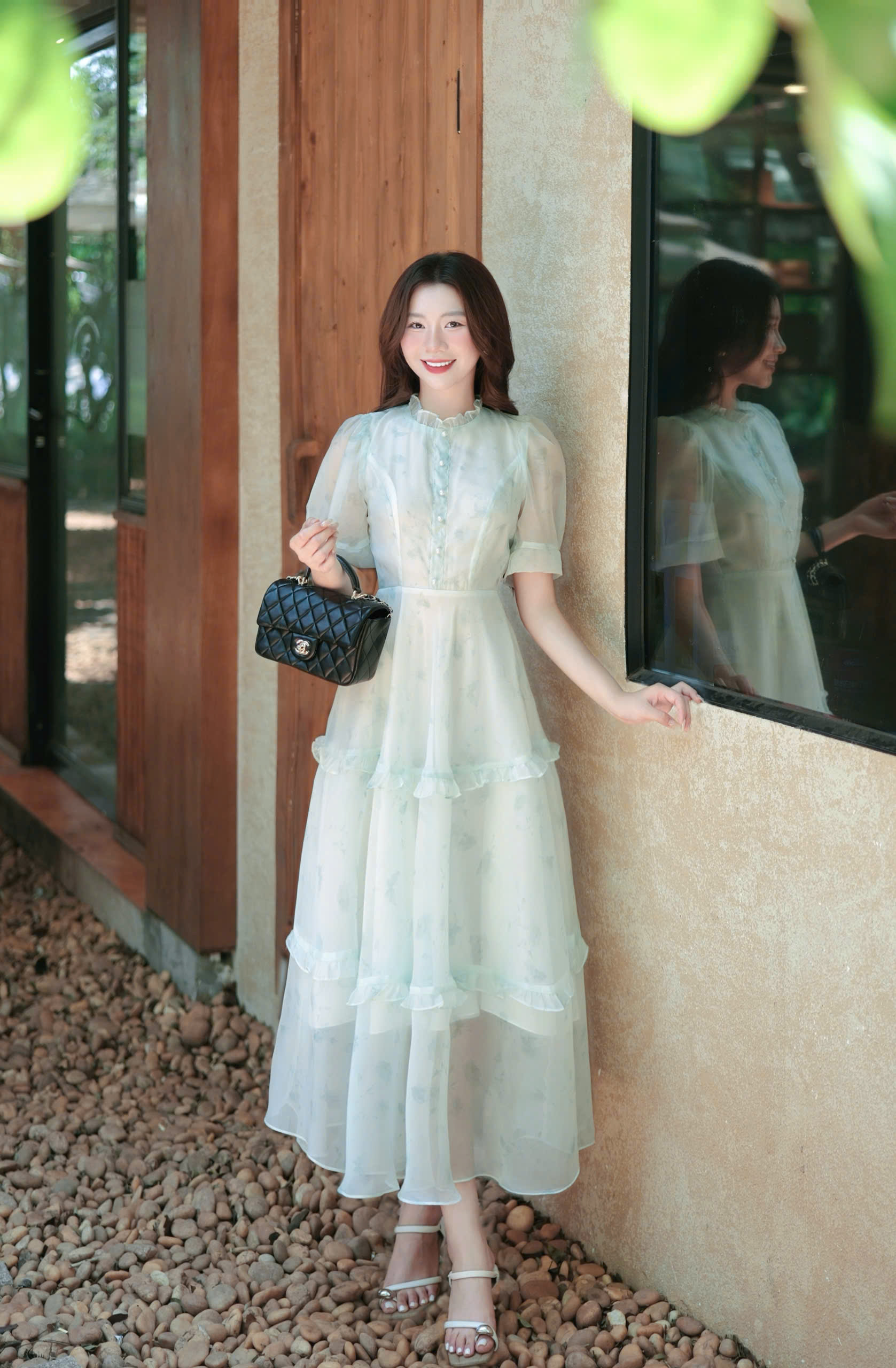 ADELINE HOUSE- Đầm Voan Tiểu Thư Xanh Mint/ Thanh Lịch- TK65