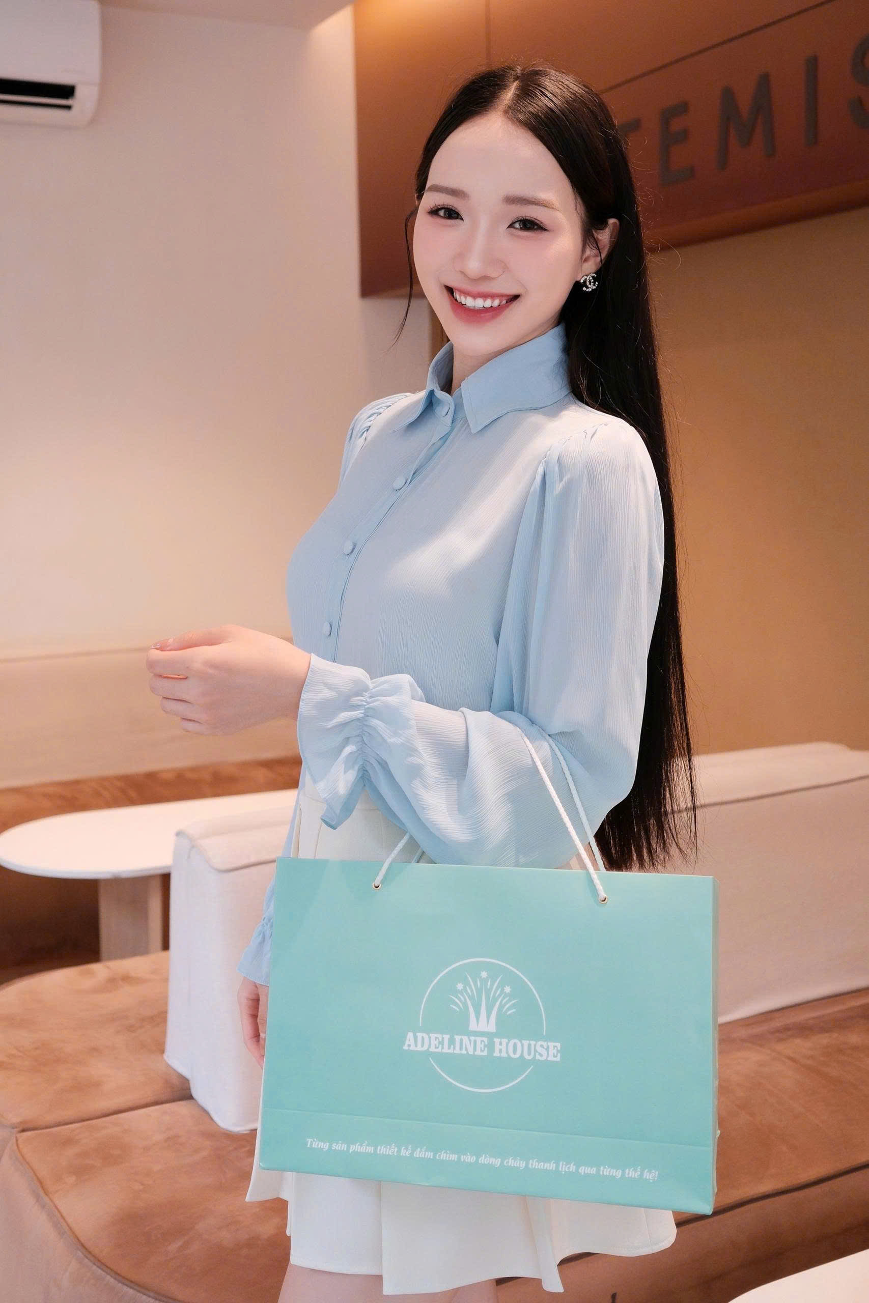 ADELINE HOUSE-✨ Set Áo Sơ Mi+ Chân Váy Xếp Ly Xinh Xắn- TK45.7 Xanh Dương