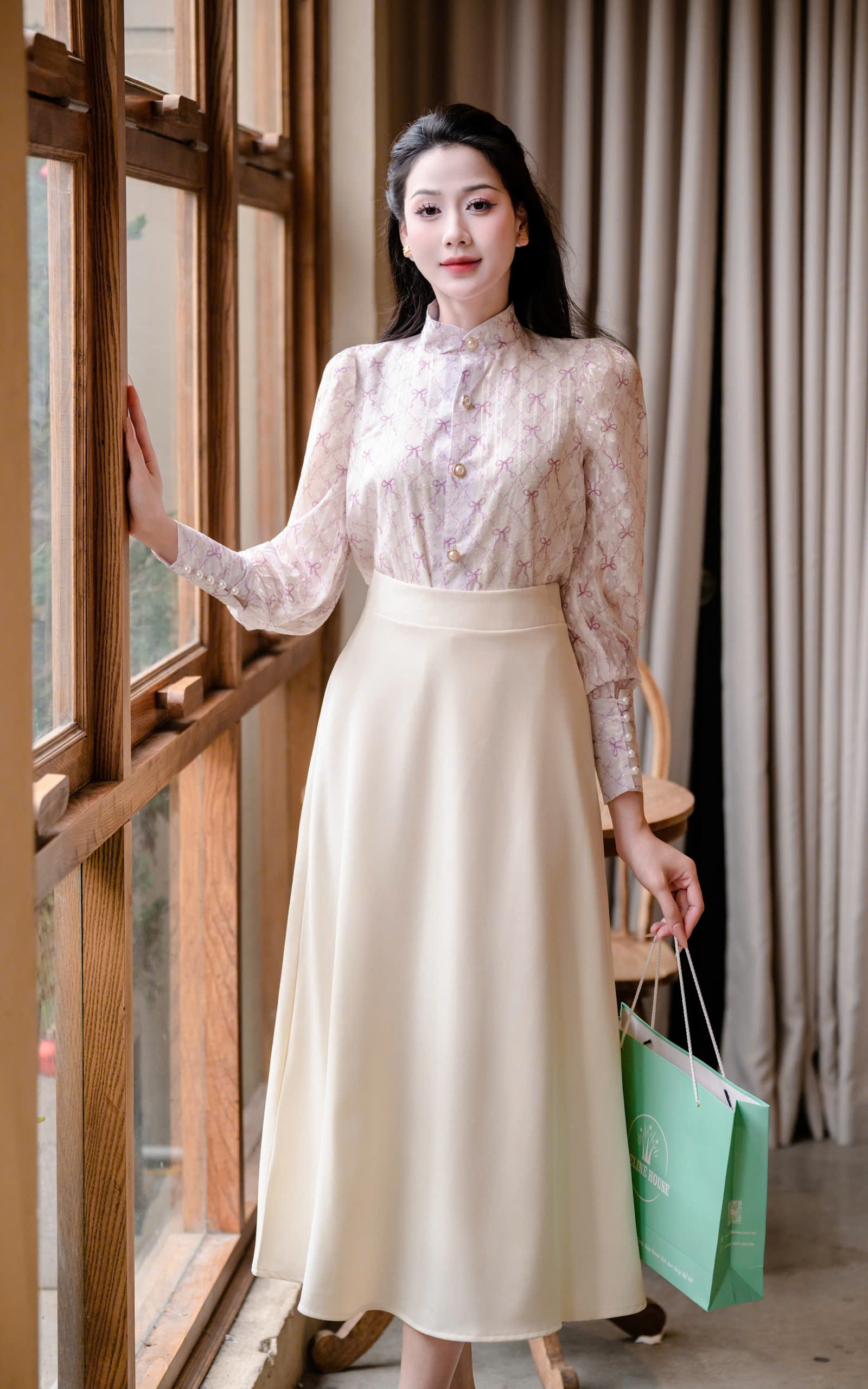 ADELINE HOUSE- SET VÁY CÔNG SỞ TÍM NHẸ, NHẸ NHÀNG – THANH LỊCH MÀ VẪN RẤT TÔN DÁNG- TK175.3 + TK162.3