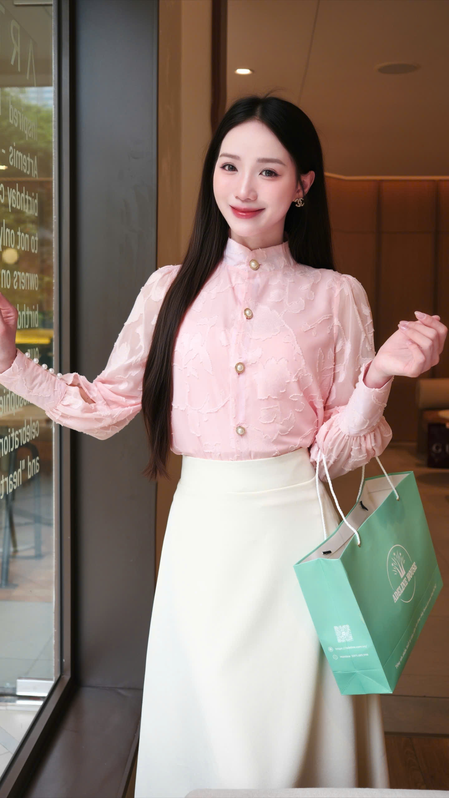 ADELINE HOUSE- SET HỒNG PHẤN THANH LỊCH – NHẸ NHÀNG NHƯNG ĐỦ GÂY THƯƠNG NHỚ - TK162.4 +TK157.3 SIZE XS S M L XL 2XL 3XL 4XL