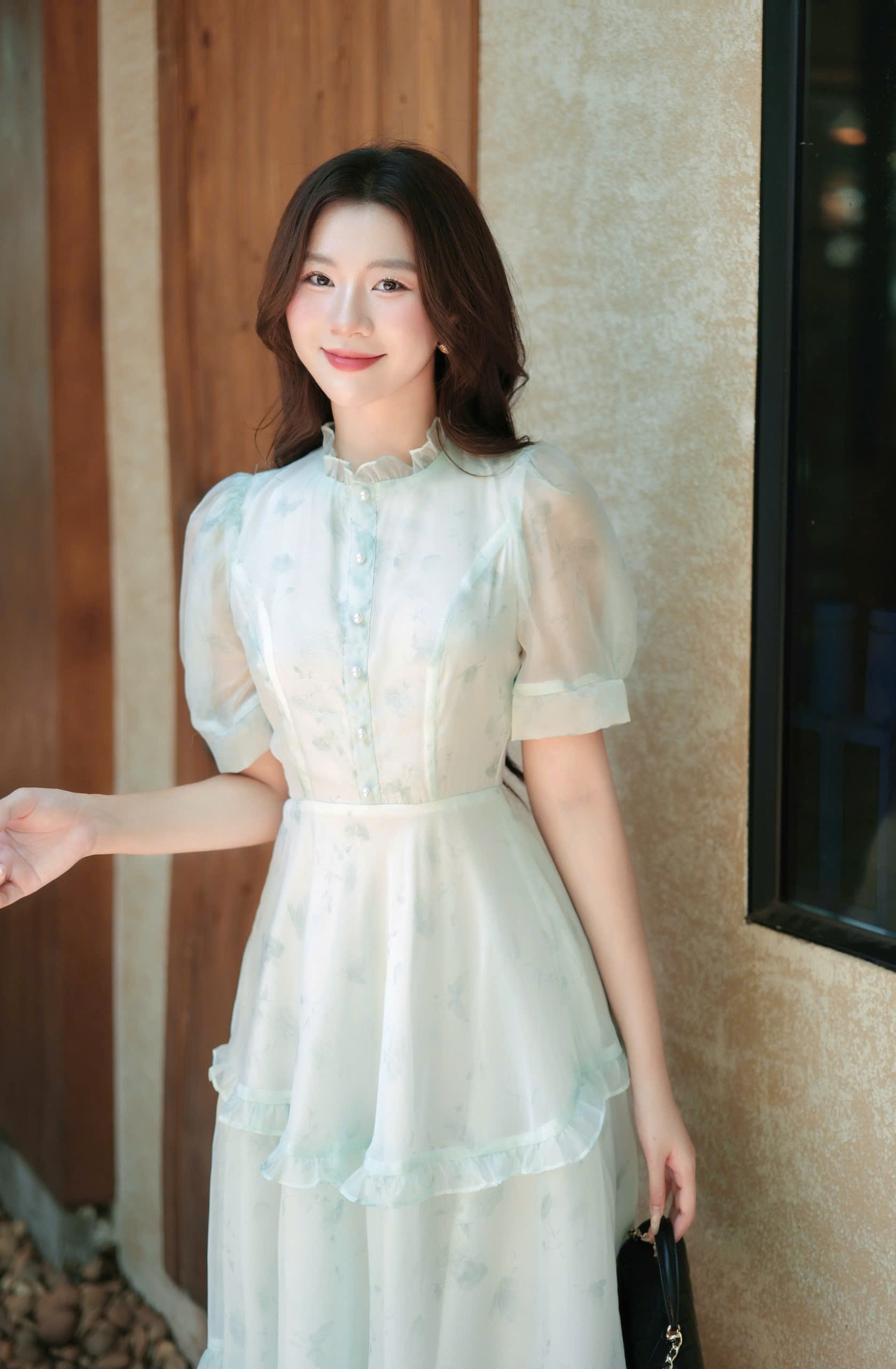 ADELINE HOUSE- Đầm Voan Tiểu Thư Xanh Mint/ Thanh Lịch- TK65