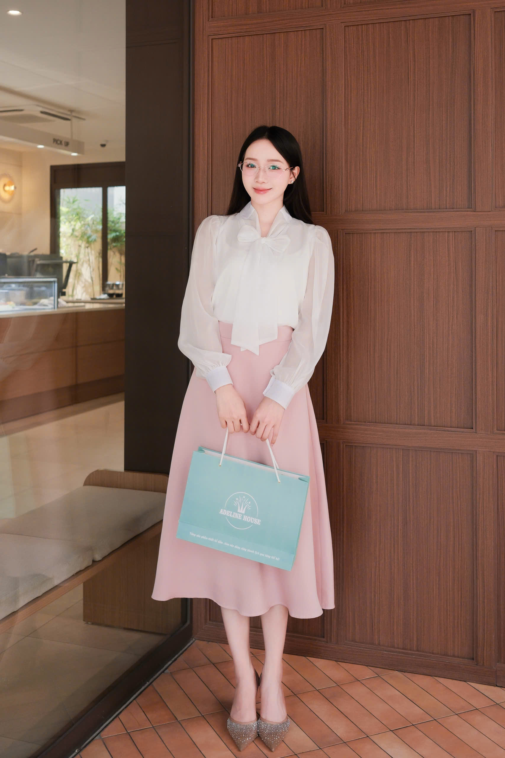 ADELINE HOUSE- SET VÁY SƠ MI NƠ+ CHÂN VÁY CÔNG SỞ- TK152.4+TK25.5