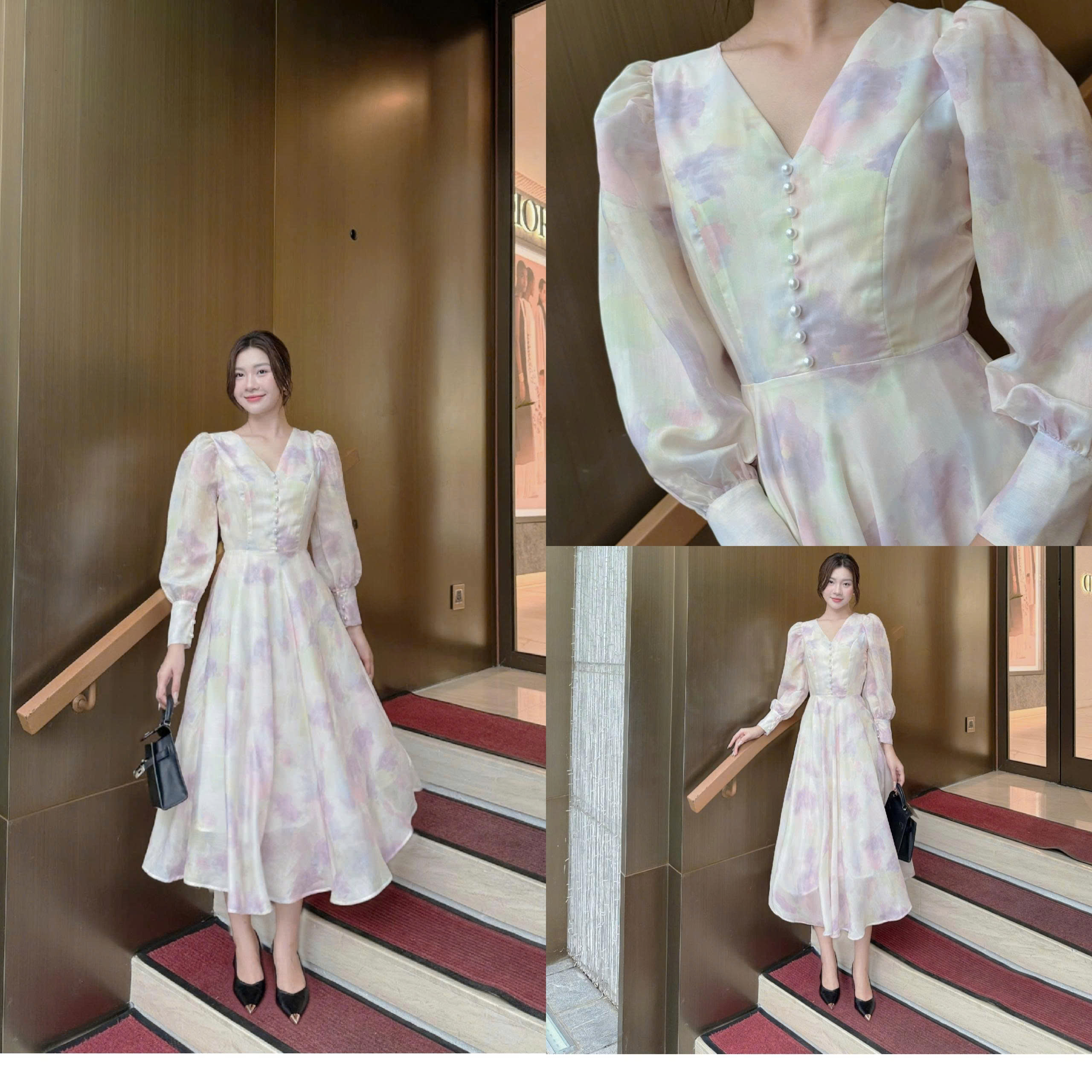 ADELINE HOUSE- Đầm Pastel Nàng Thơ Elara- TK75 SIZE XS S M L XL 2XL 3XL 4XL