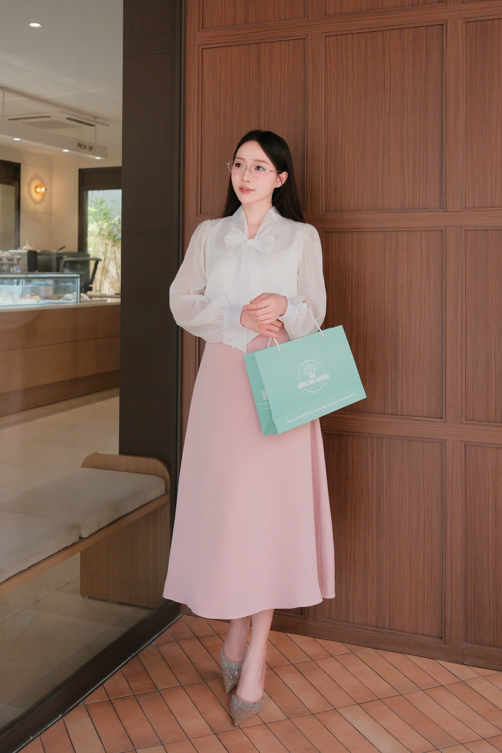 ADELINE HOUSE- SET VÁY SƠ MI NƠ+ CHÂN VÁY CÔNG SỞ- TK152.4+TK25.5