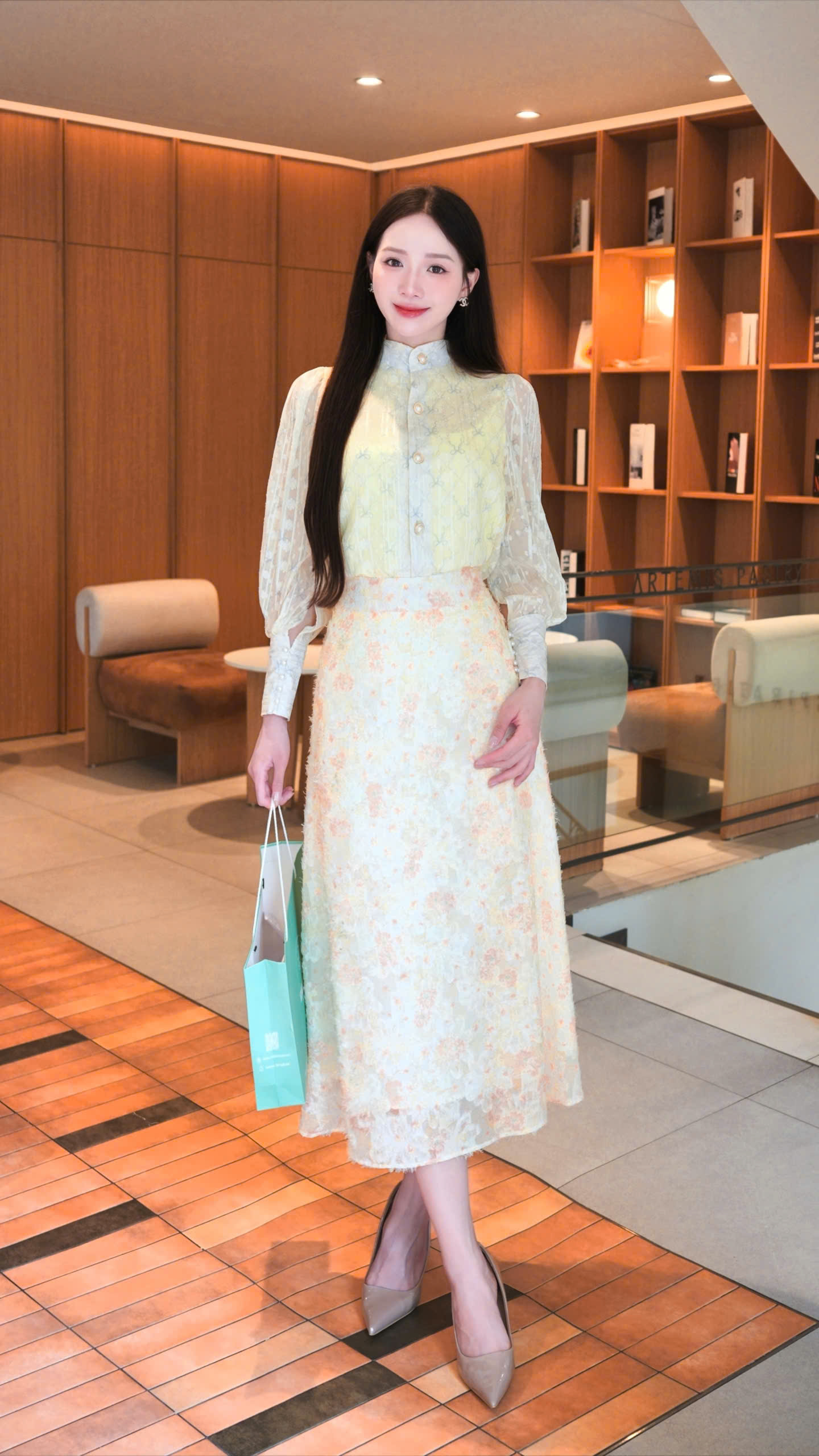 ADELINE HOUSE- SET ÁO VOAN HOA + CHÂN VÁY HOA NHẸ NHÀNG- TK162.1 SIZE XS S M L XL 2XL 3XL 4XL