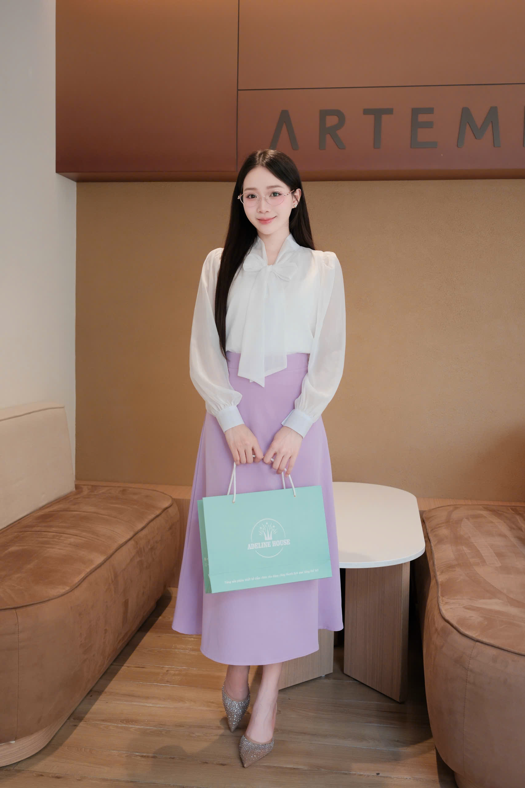 ADELINE HOUSE- SET VÁY SƠ MI NƠ+ CHÂN VÁY CÔNG SỞ- TK152.4 TK23.4 SIZE XS S M L XL 2XL 3XL 4XL