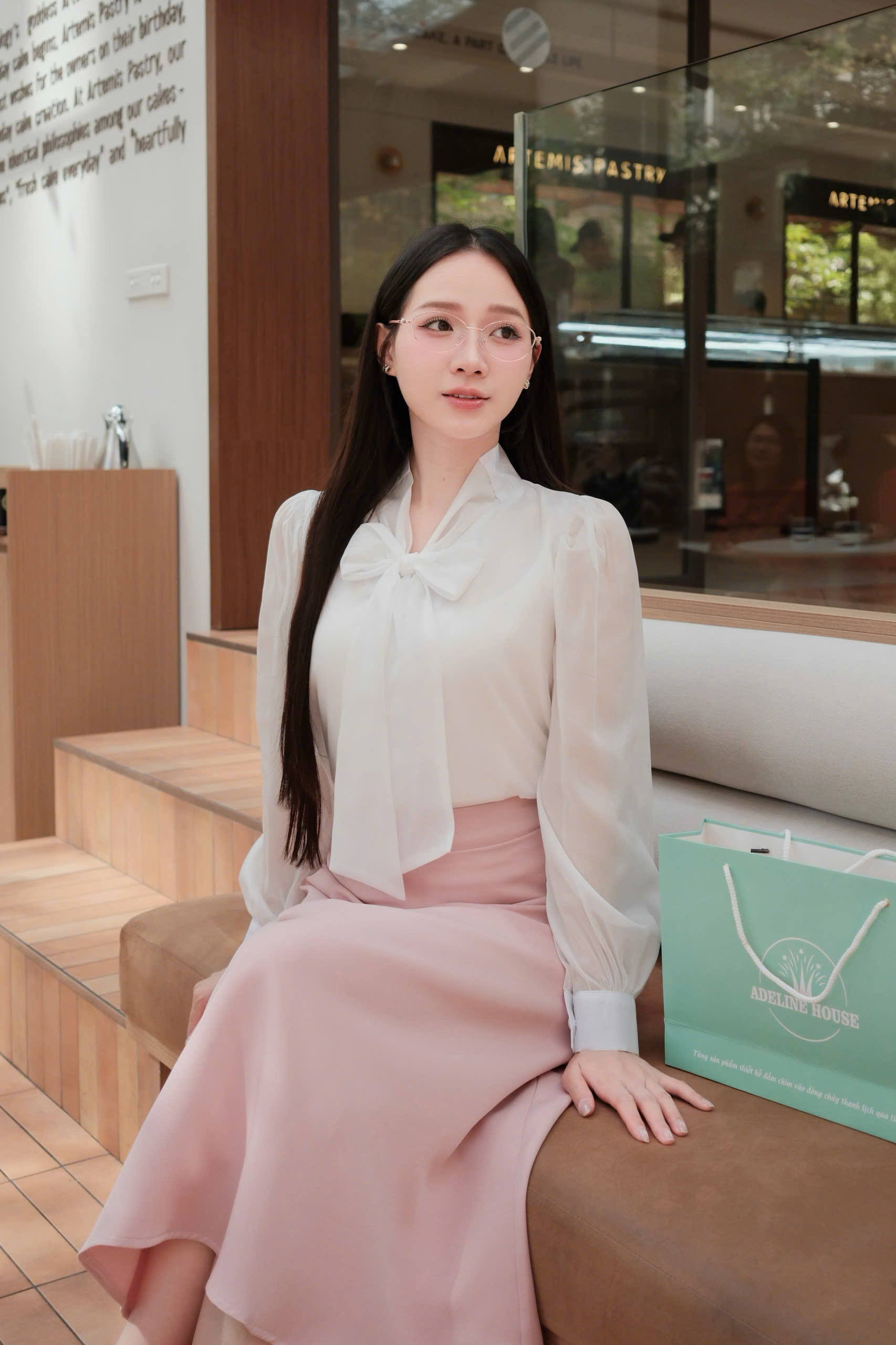 ADELINE HOUSE- SET VÁY SƠ MI NƠ+ CHÂN VÁY CÔNG SỞ- TK152.4+TK25.5