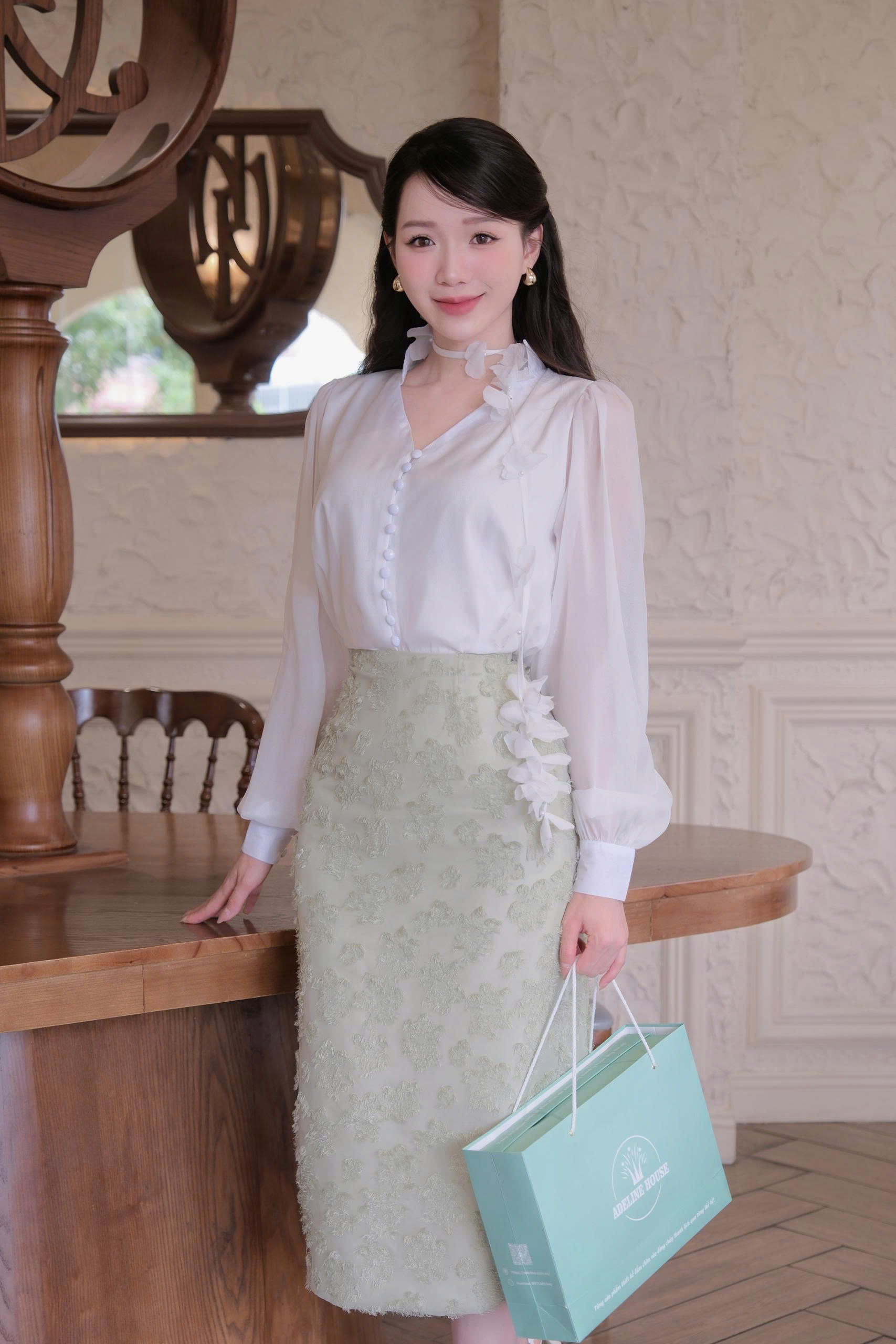ADELINE HOUSE-  Peony Cloud Blouse TK133