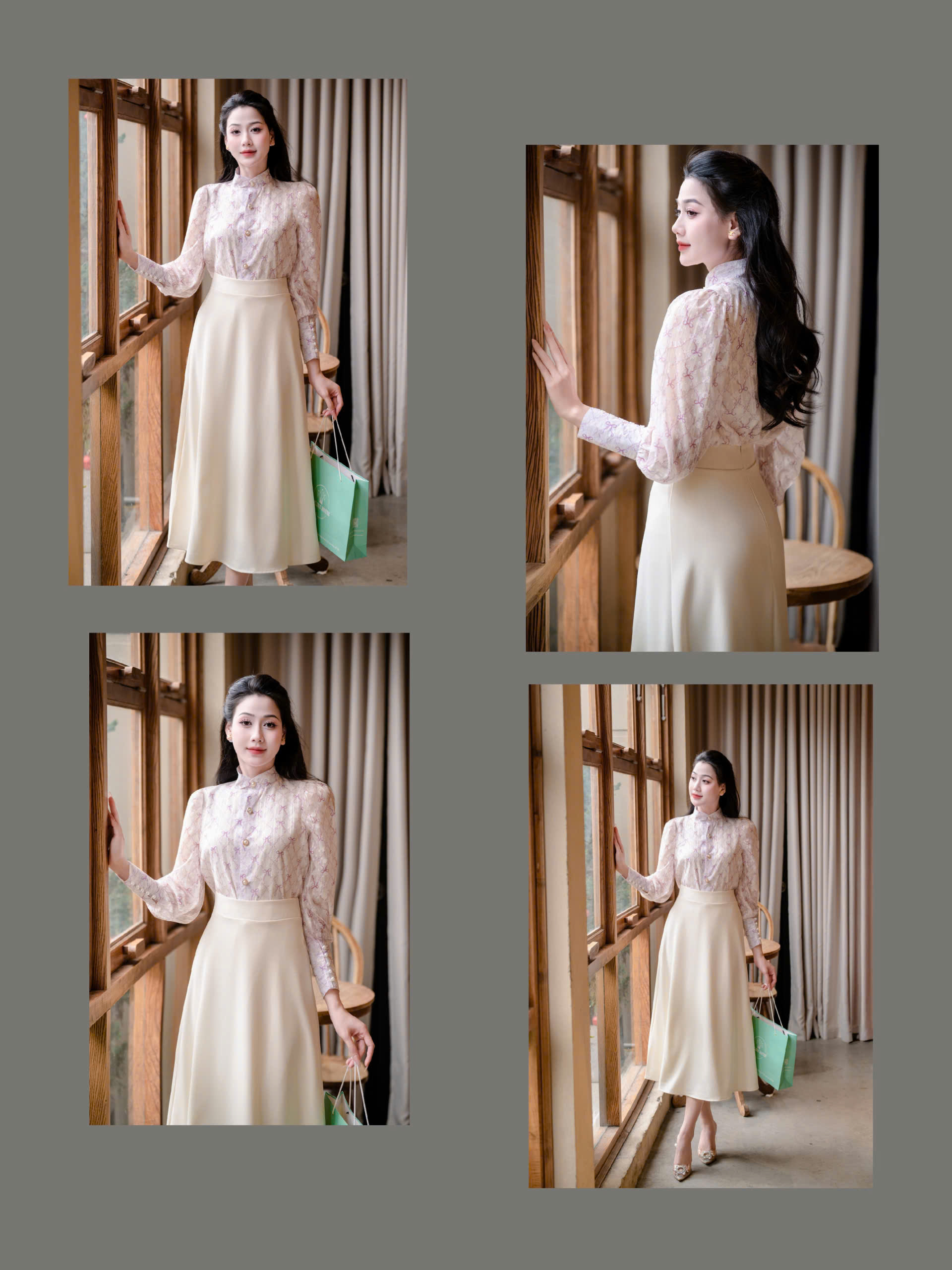 ADELINE HOUSE- SET VÁY CÔNG SỞ TÍM NHẸ, NHẸ NHÀNG – THANH LỊCH MÀ VẪN RẤT TÔN DÁNG- TK175.3 + TK162.3