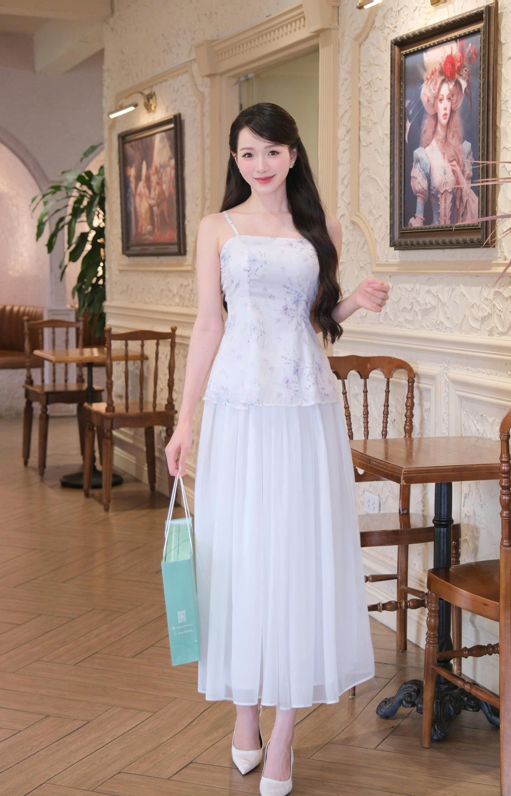 ADELINE HOUSE- Organza cloud skirt - MIDI TK132