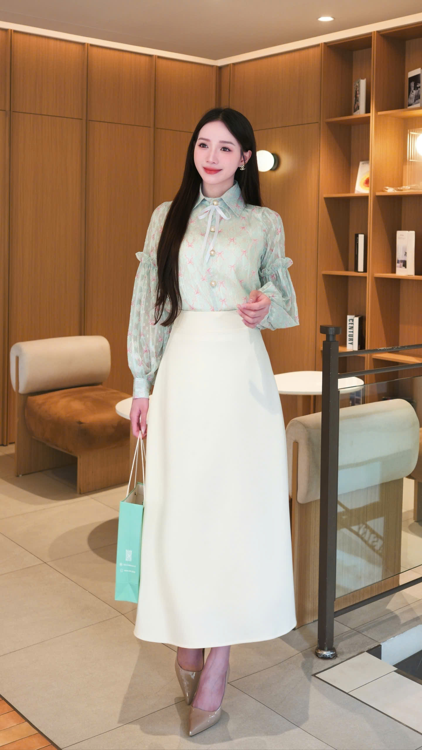 ADELINE HOUSE- SET ÁO VOAN HOA + CHÂN VÁY A THANH LỊCH- TK153.2 + TK157.3