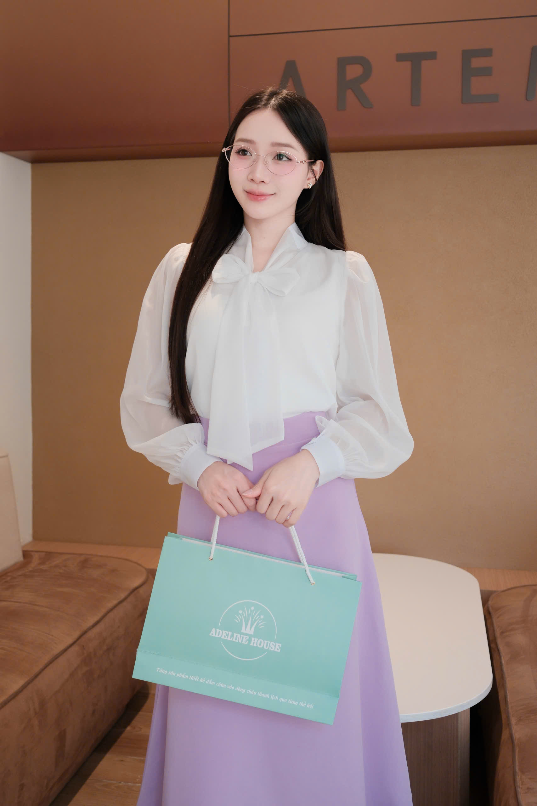 ADELINE HOUSE- SET VÁY SƠ MI NƠ+ CHÂN VÁY CÔNG SỞ- TK152.4 TK23.4 SIZE XS S M L XL 2XL 3XL 4XL