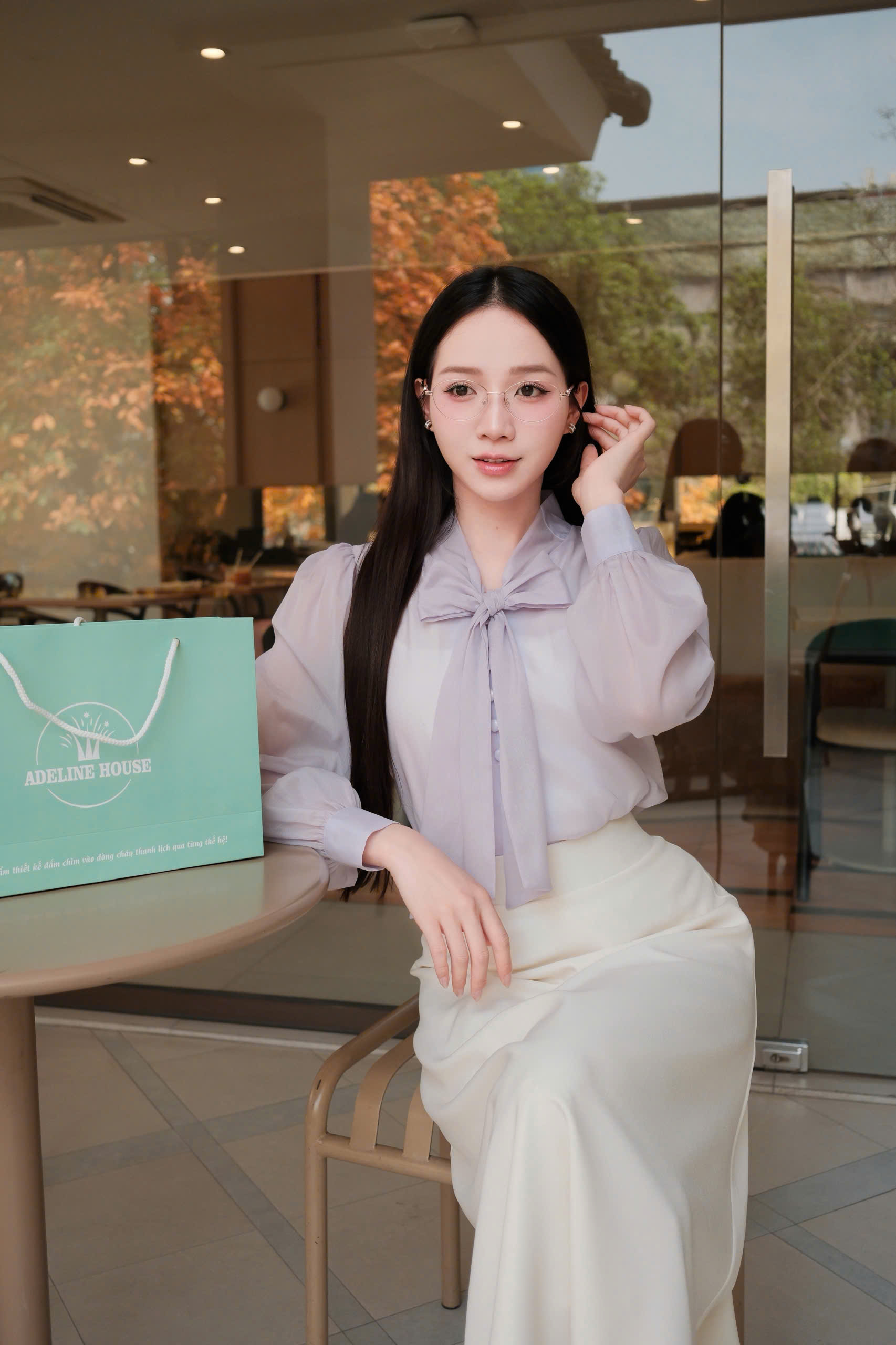 ADELINE HOUSE- SET VÁY SƠ MI NƠ+ CHÂN VÁY CÔNG SỞ- TK152.3