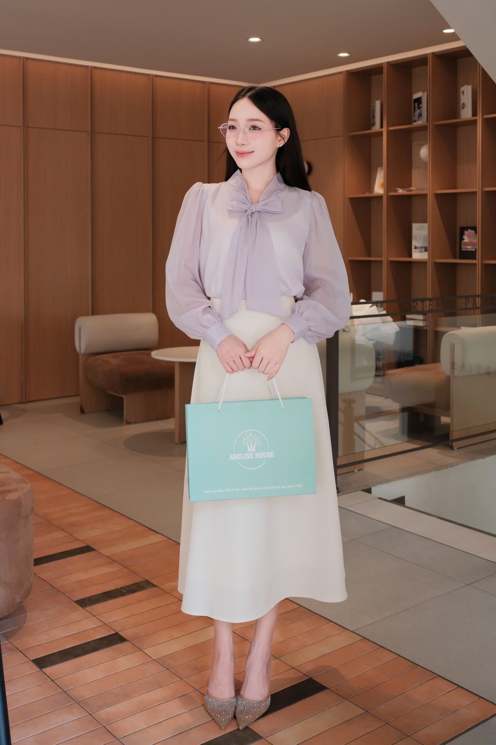 ADELINE HOUSE- SET VÁY SƠ MI NƠ+ CHÂN VÁY CÔNG SỞ- TK152.3