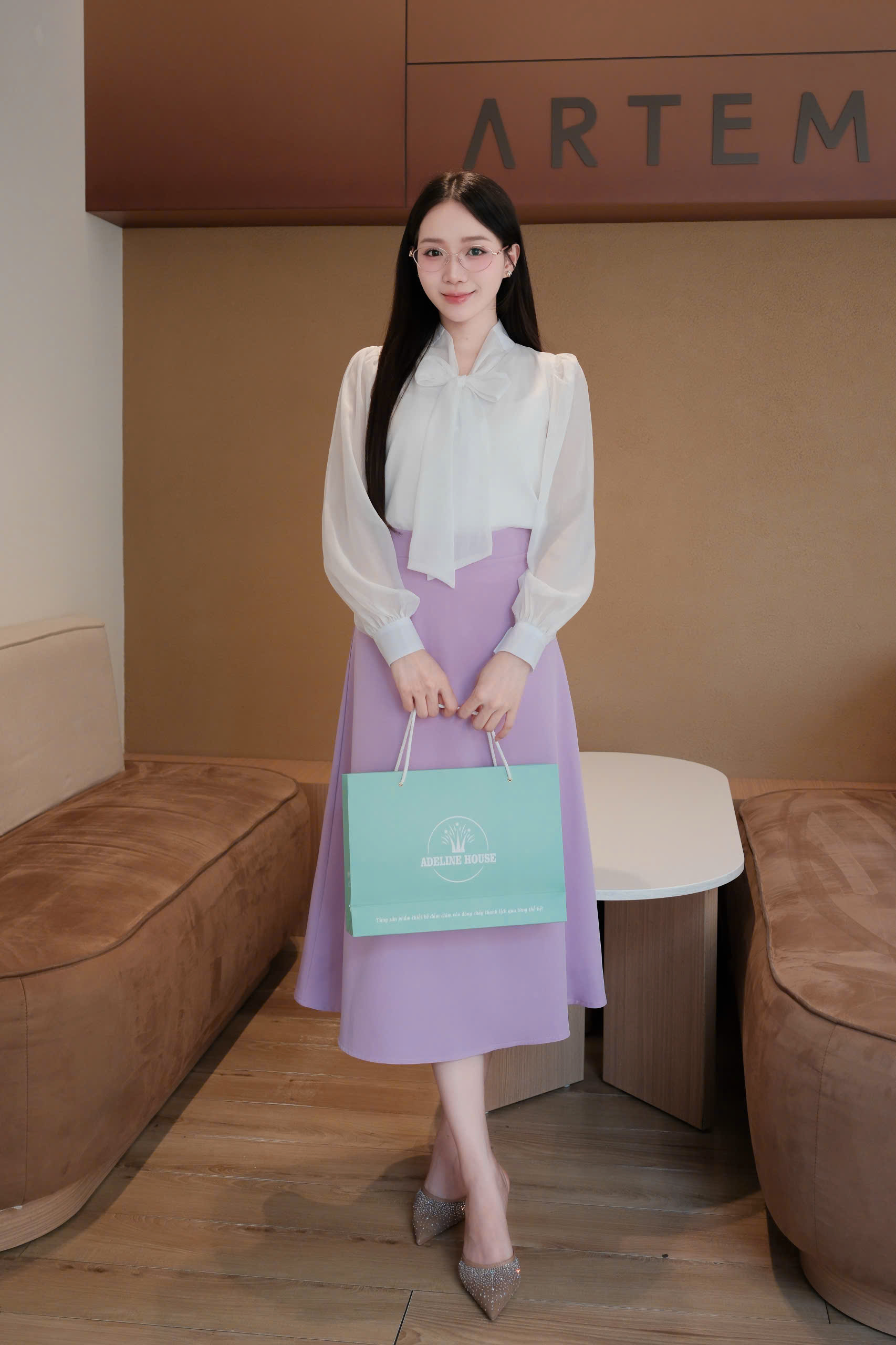 ADELINE HOUSE- SET VÁY SƠ MI NƠ+ CHÂN VÁY CÔNG SỞ- TK152.4 TK23.4 SIZE XS S M L XL 2XL 3XL 4XL