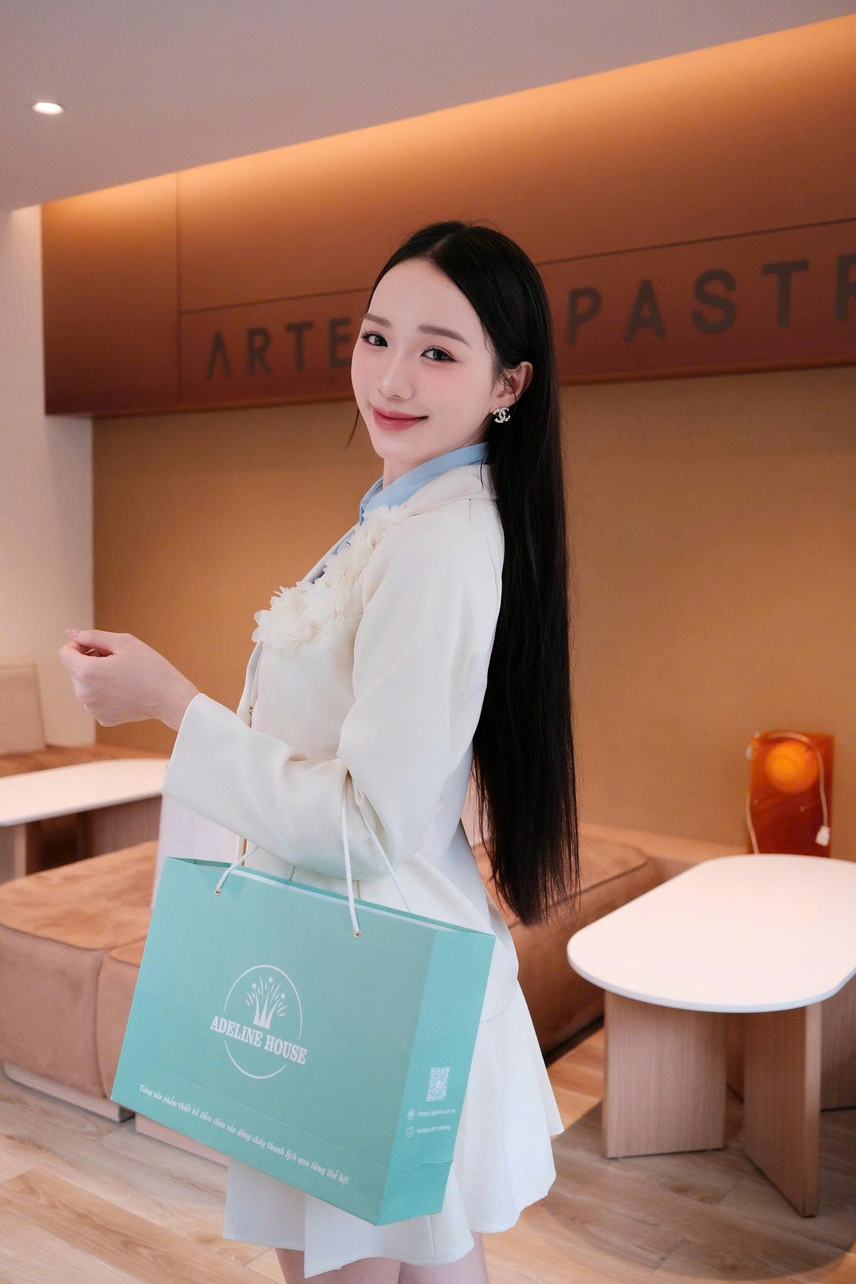 ADELINE HOUSE-✨ Set Áo Sơ Mi+ Chân Váy Xếp Ly Xinh Xắn- TK45.7 Xanh Dương