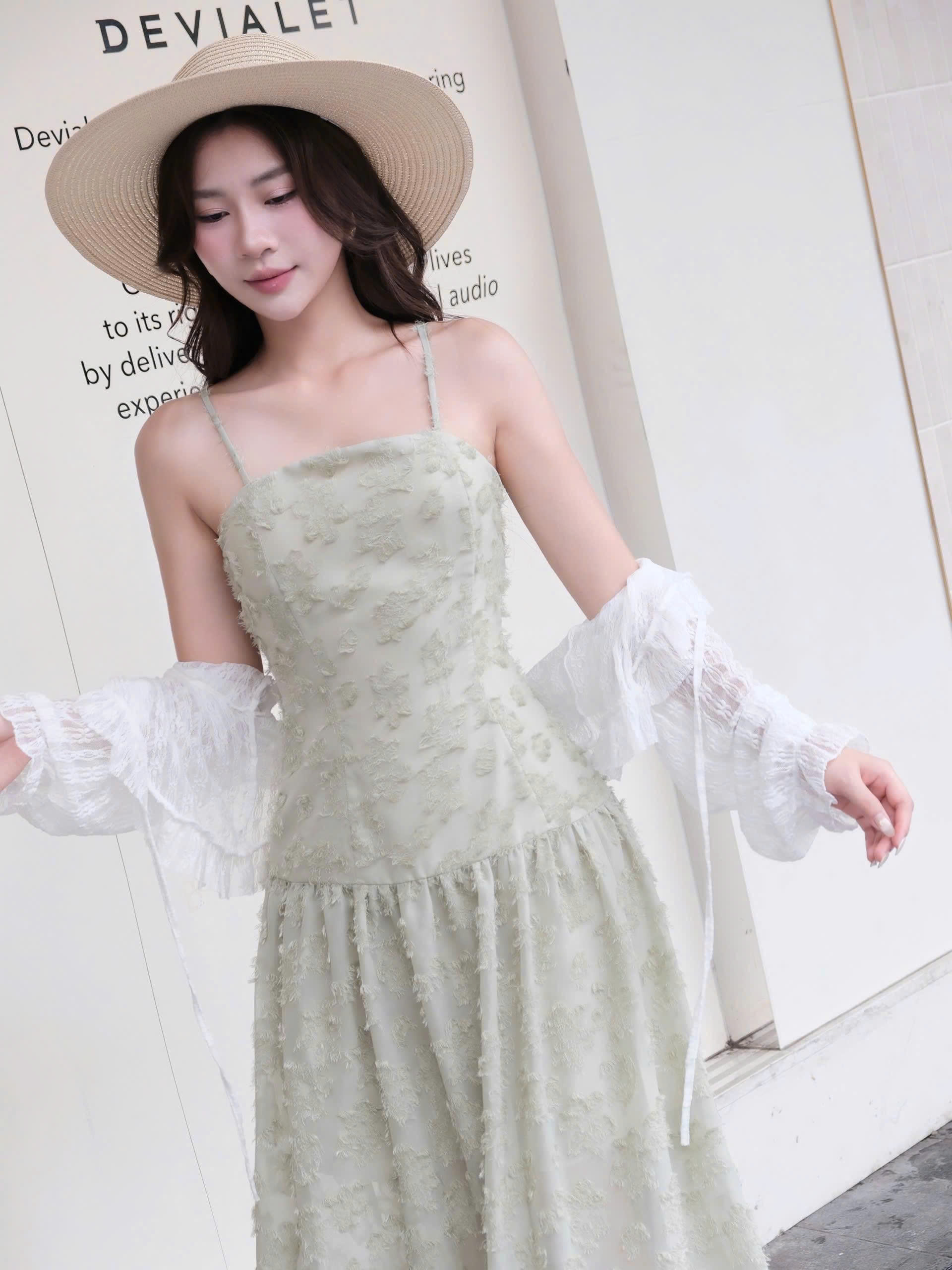 ADELINE HOUSE- Váy 2 dây Xanh Mint Ren Tiểu Thư  –TK80.2 SIZE XS S M L XL 2XL 3XL 4XL