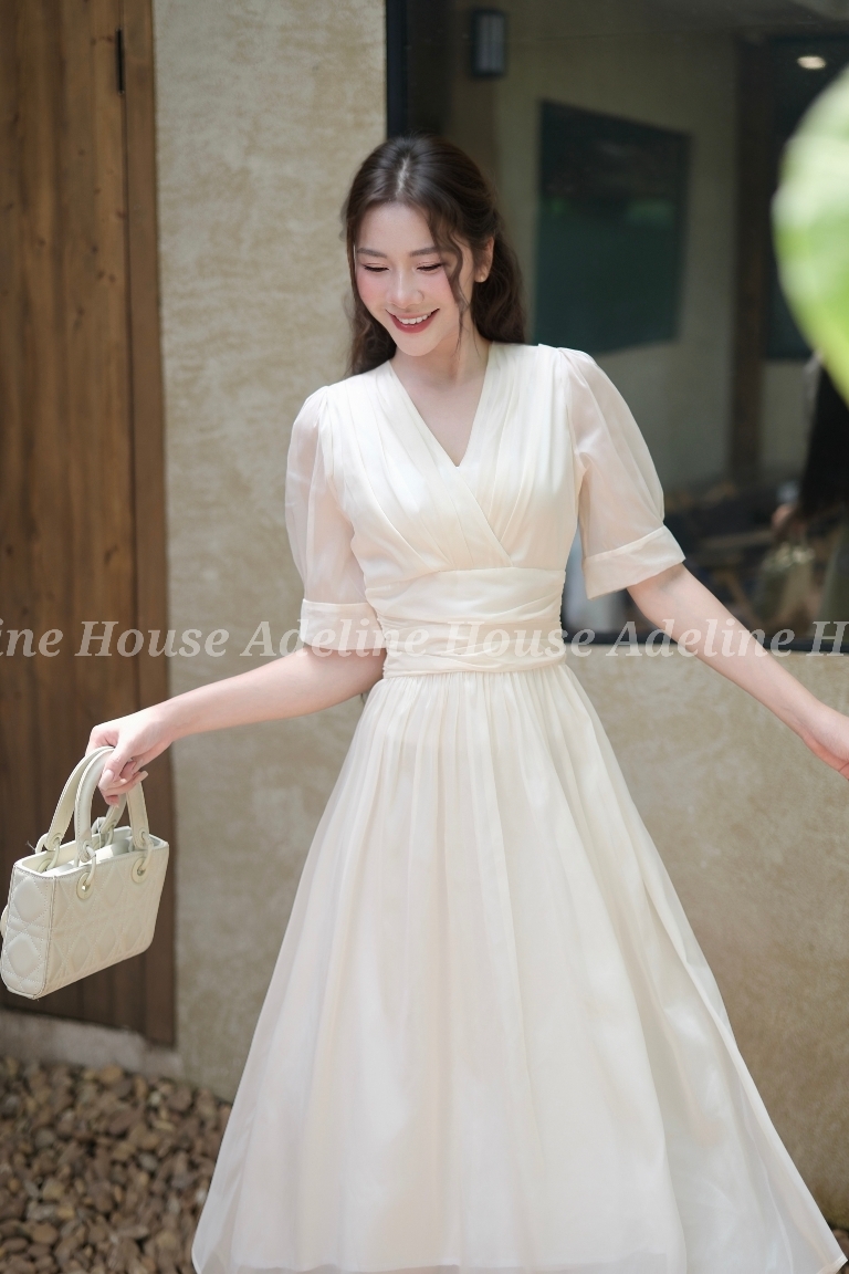 ADELINE HOUSE- Đầm Voan Be Xinh Xinh Thanh Lịch Dáng Midi- TK39.2