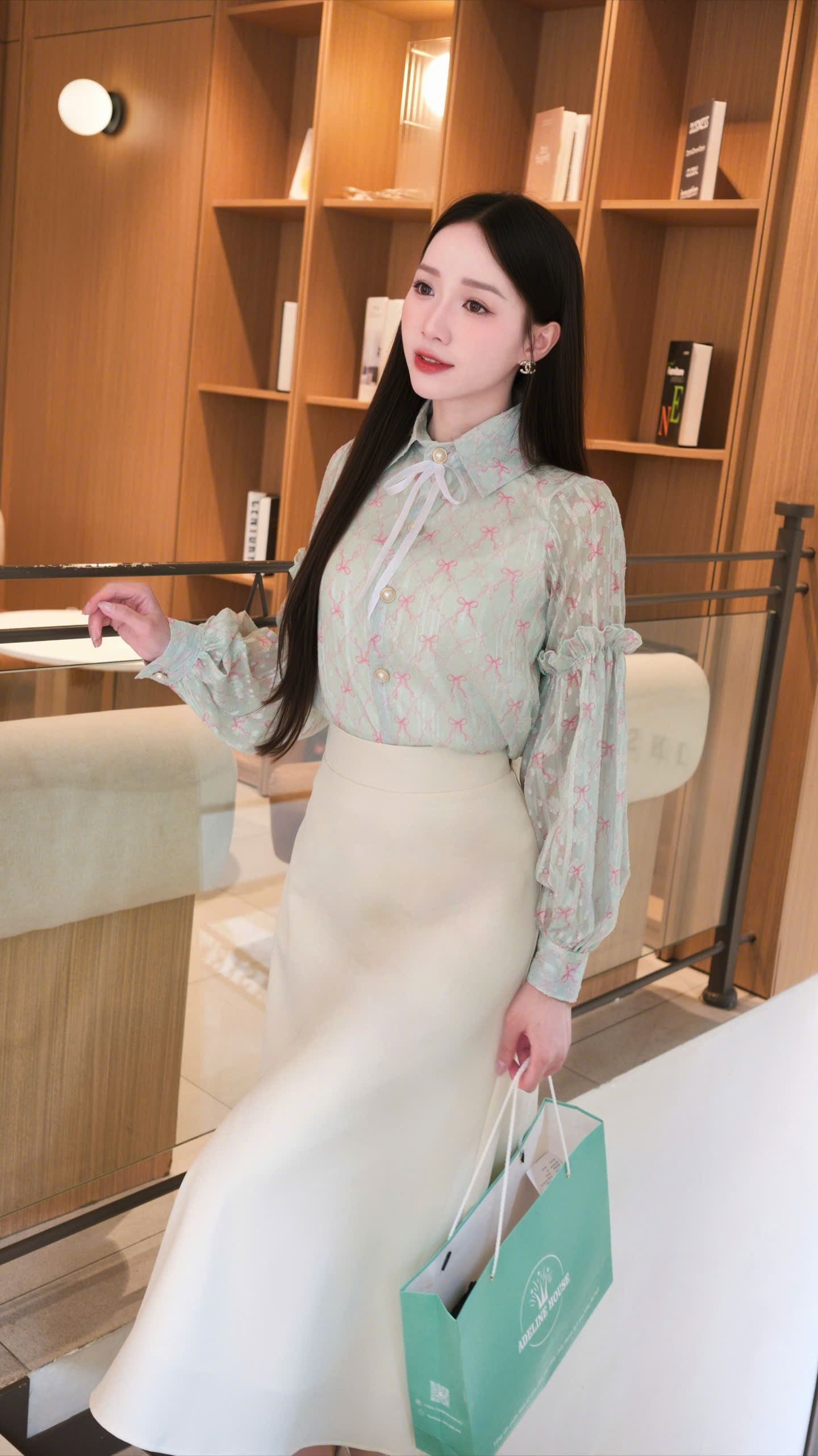 ADELINE HOUSE- SET ÁO VOAN HOA + CHÂN VÁY A THANH LỊCH- TK153.2 + TK157.3