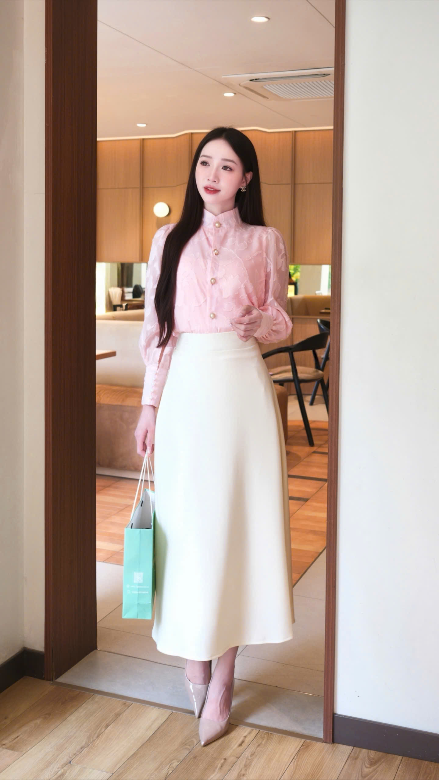 ADELINE HOUSE- SET HỒNG PHẤN THANH LỊCH – NHẸ NHÀNG NHƯNG ĐỦ GÂY THƯƠNG NHỚ - TK162.4 +TK157.3 SIZE XS S M L XL 2XL 3XL 4XL