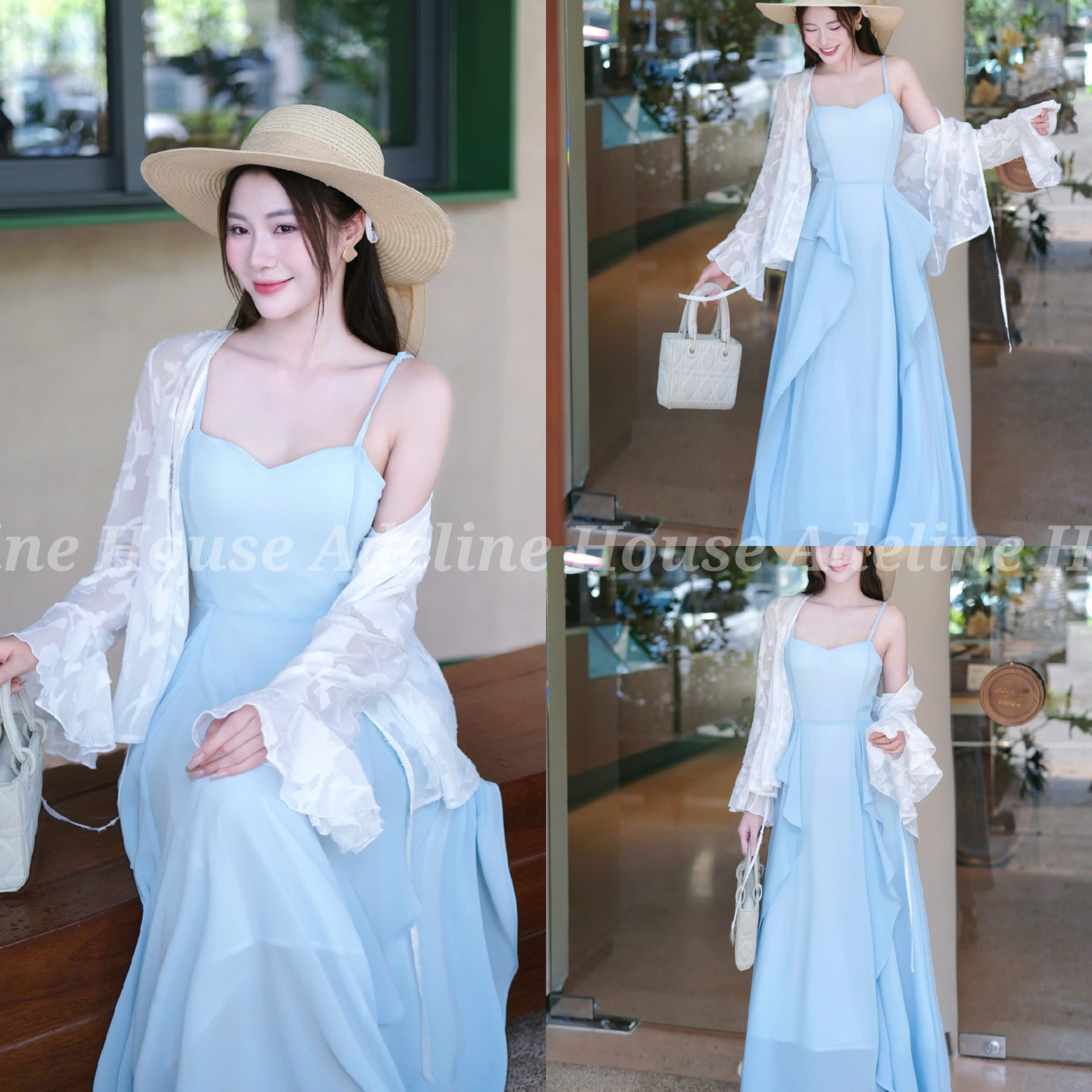 Adeline House - ✨  Đầm 2 Dây Xanh Dương Nàng Mer Xinh Xắn! TK20.2 SIZE XS S M L XL 2XL 3XL 4XL