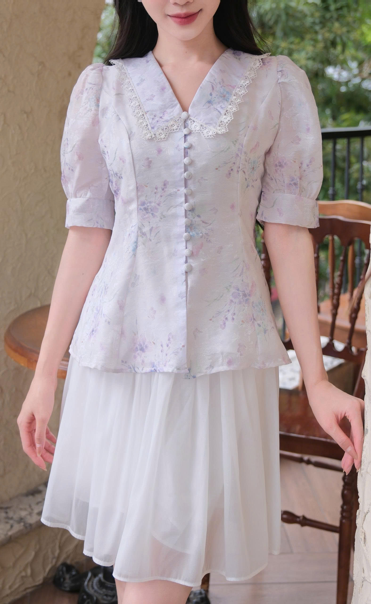 ADELINE HOUSE-  Organza cloud skirt - mini TK128