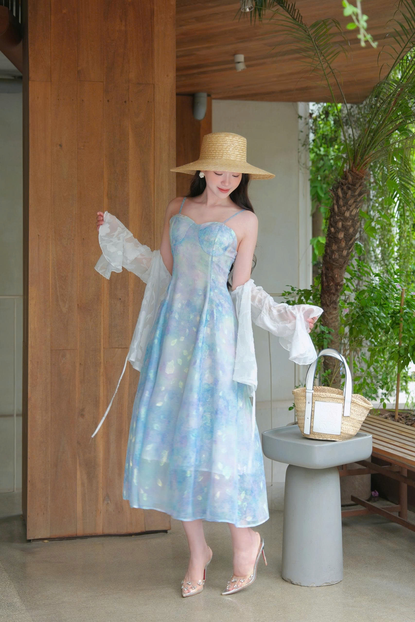 ADELINE HOUSE- Váy Maxi Hai Dây Cloudy Sky- TK85.1