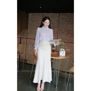 Adeline House - Áo sơ mi voan sạn dài tay cổ điển thanh lịch - TK45