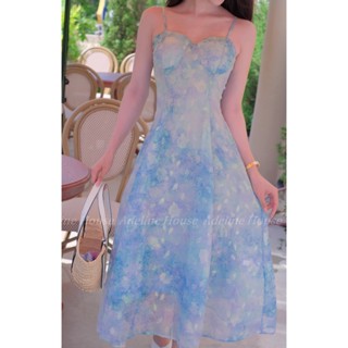 Adeline House - Váy 2 dây dáng dài màu pastel loang xinh xắn - TK 85