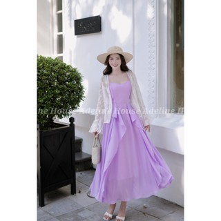 Adeline House - Váy 2 dây Maxi xòe bèo bồng công chúa xinh xắn - TK20 TÍM