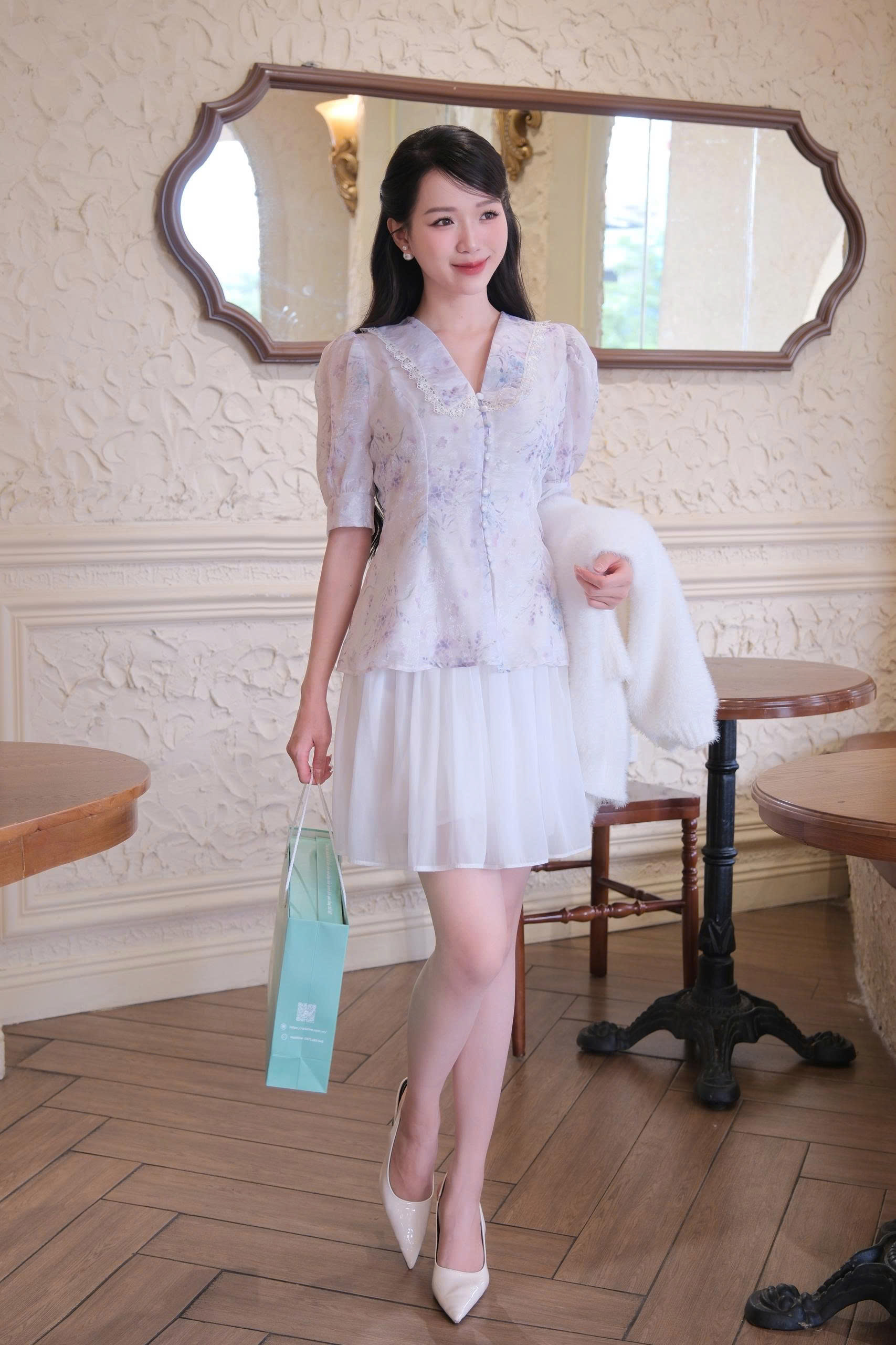 ADELINE HOUSE-  Lavender orchid Top TK127