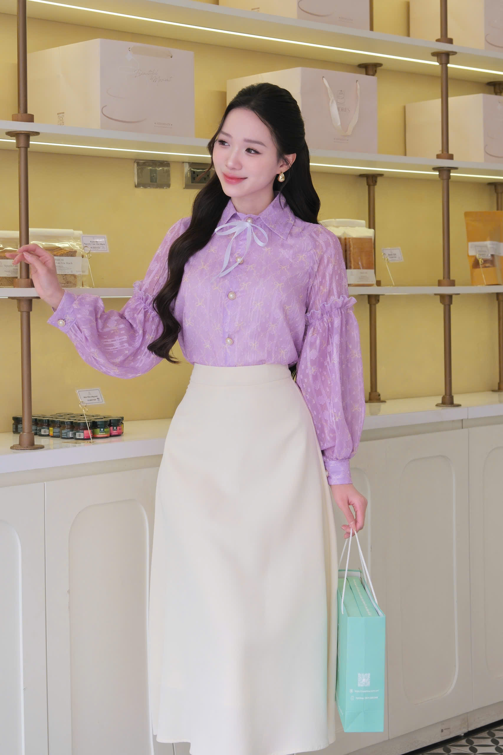 ADELINE HOUSE - SET VÁY TÍM PASTEL – NÀNG THƠ CÔNG SỞ- TK153.1