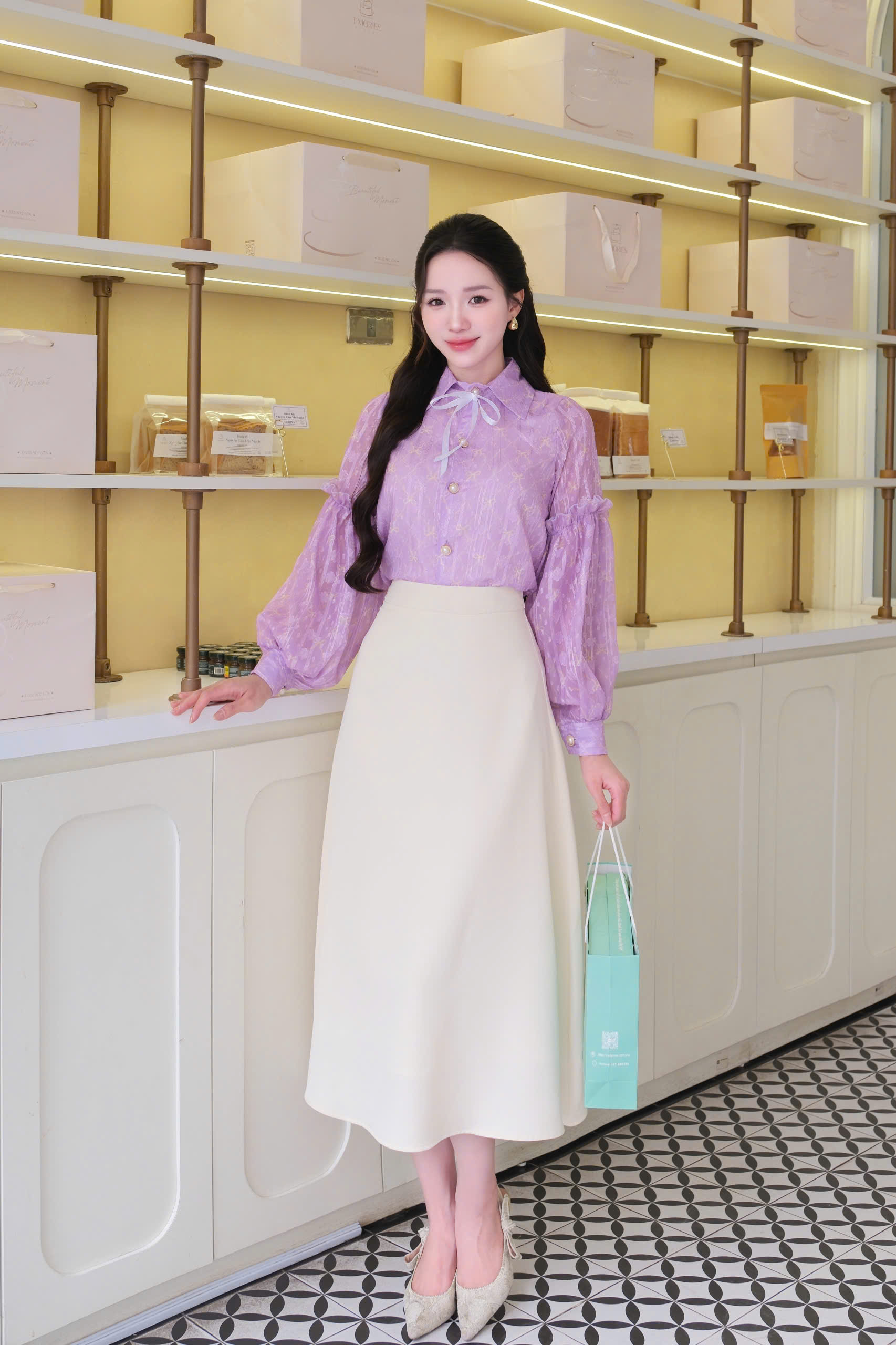 ADELINE HOUSE - SET VÁY TÍM PASTEL – NÀNG THƠ CÔNG SỞ- TK153.1