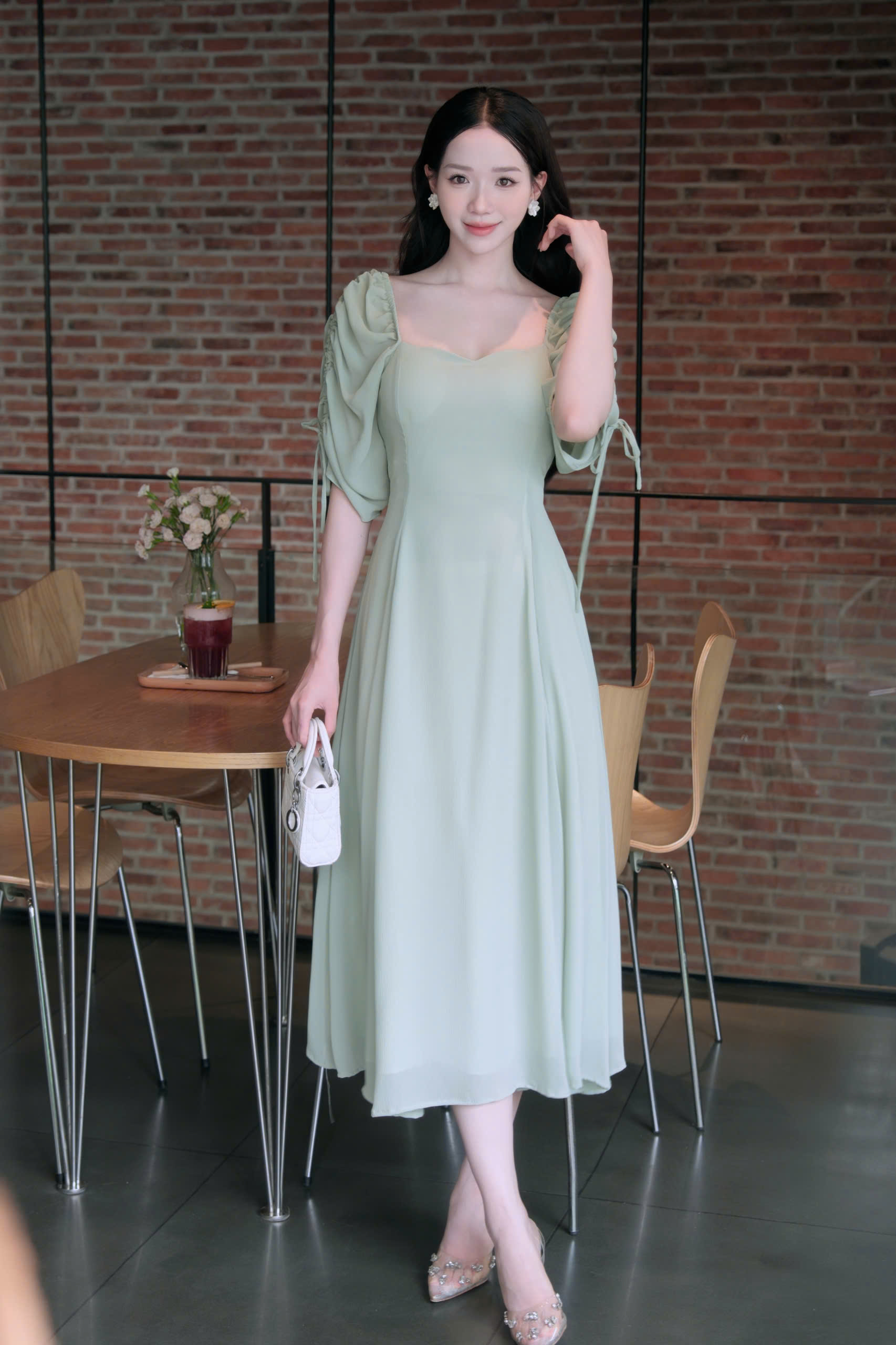 ADELINE HOUSE - Đầm xanh nàng thơ – dịu dàng và thanh lịch - TK21.1 SIZE XS S M L XL 2XL 3XL 4XL