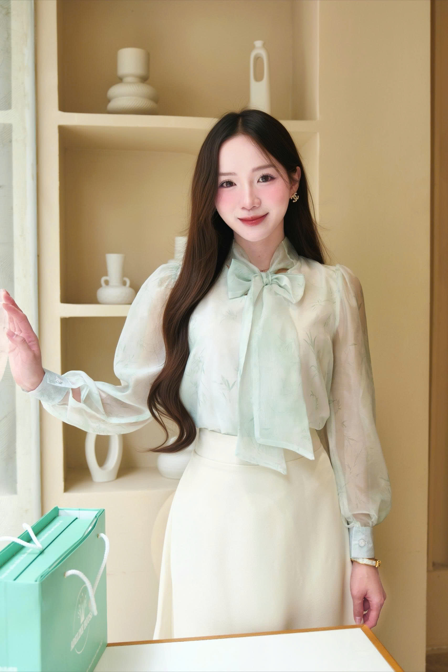 ADELINE HOUSE -  ĐẦM XANH NGỌC – NÀNG THƠ THANH LỊCH - TK195.1