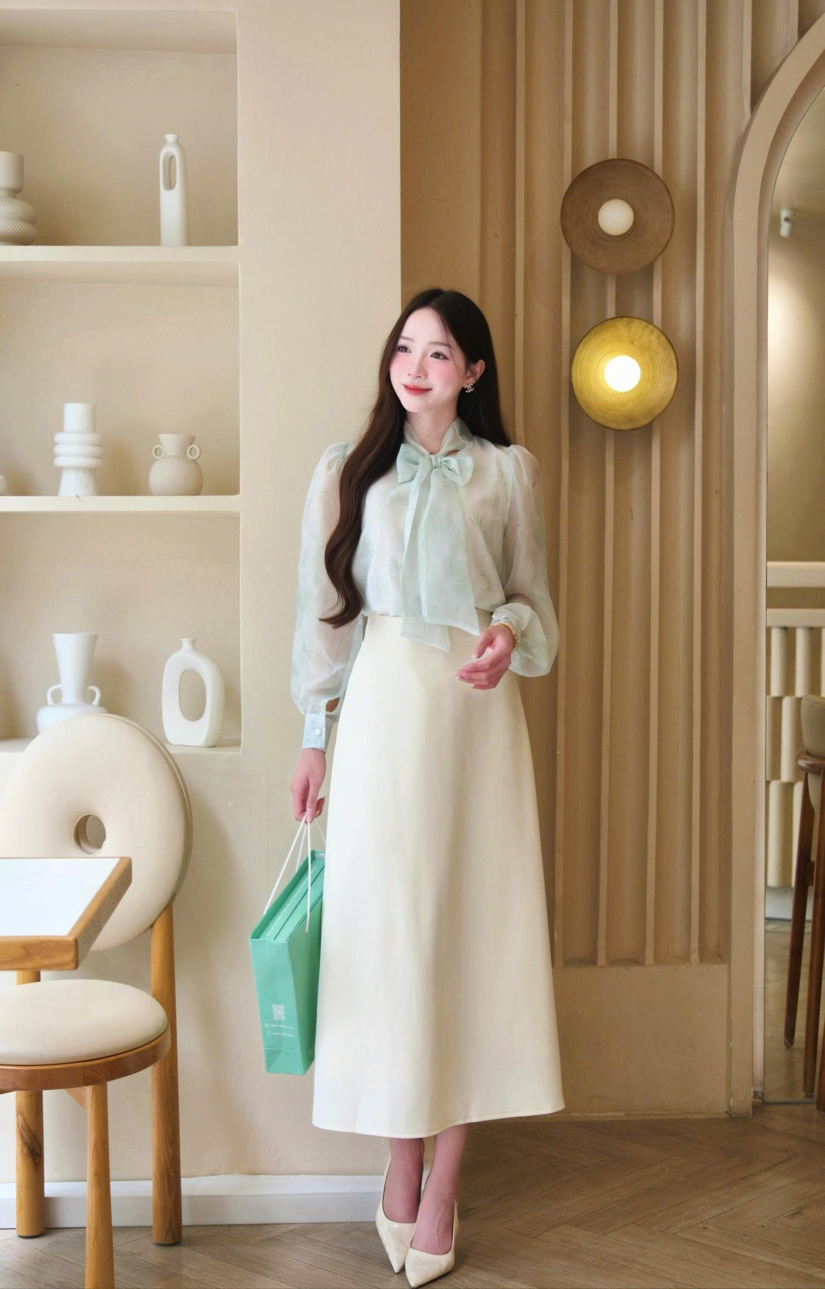 ADELINE HOUSE -  ĐẦM XANH NGỌC – NÀNG THƠ THANH LỊCH - TK195.1