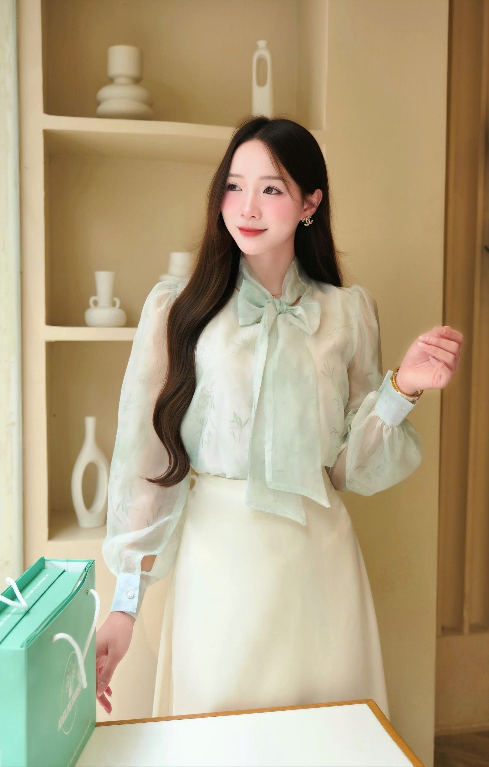 ADELINE HOUSE -  ĐẦM XANH NGỌC – NÀNG THƠ THANH LỊCH - TK195.1