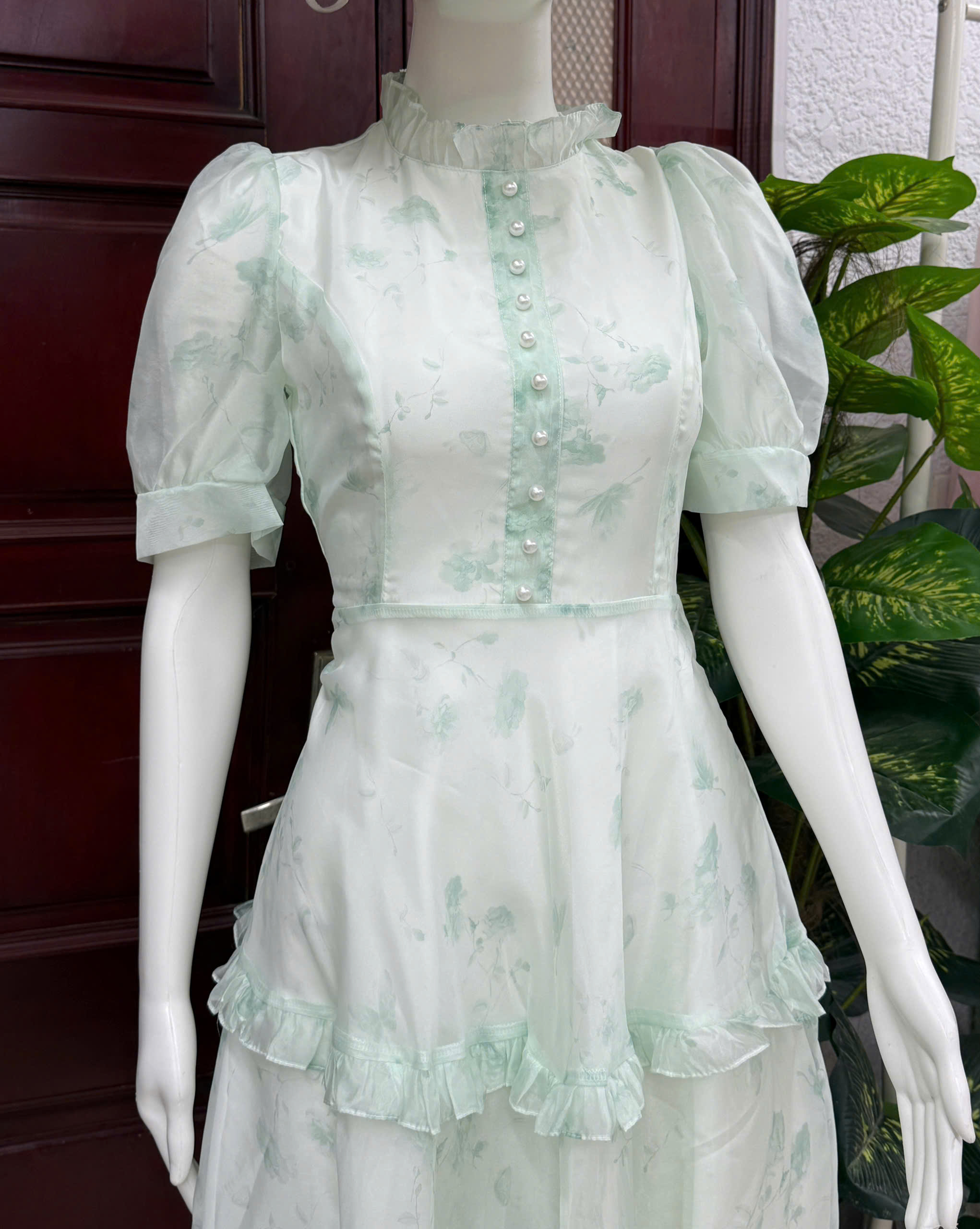 ADELINE HOUSE- Đầm Voan Tiểu Thư Xanh Mint/ Thanh Lịch- TK65