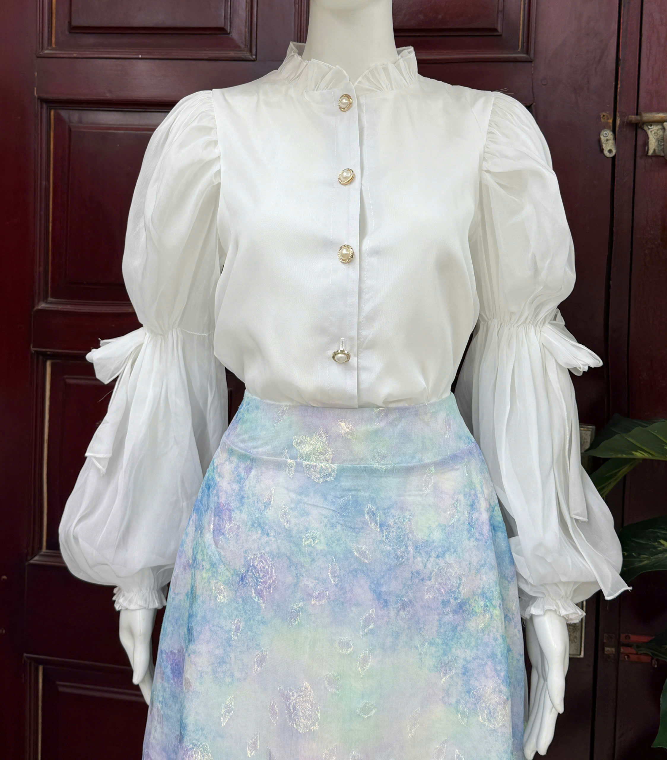 ADELINE HOUSE- SET VÁY CÔNG SỞ PASTEL XANH – NÀNG THƠ NHẸ NHÀNG- TK170.1 +TK157.9