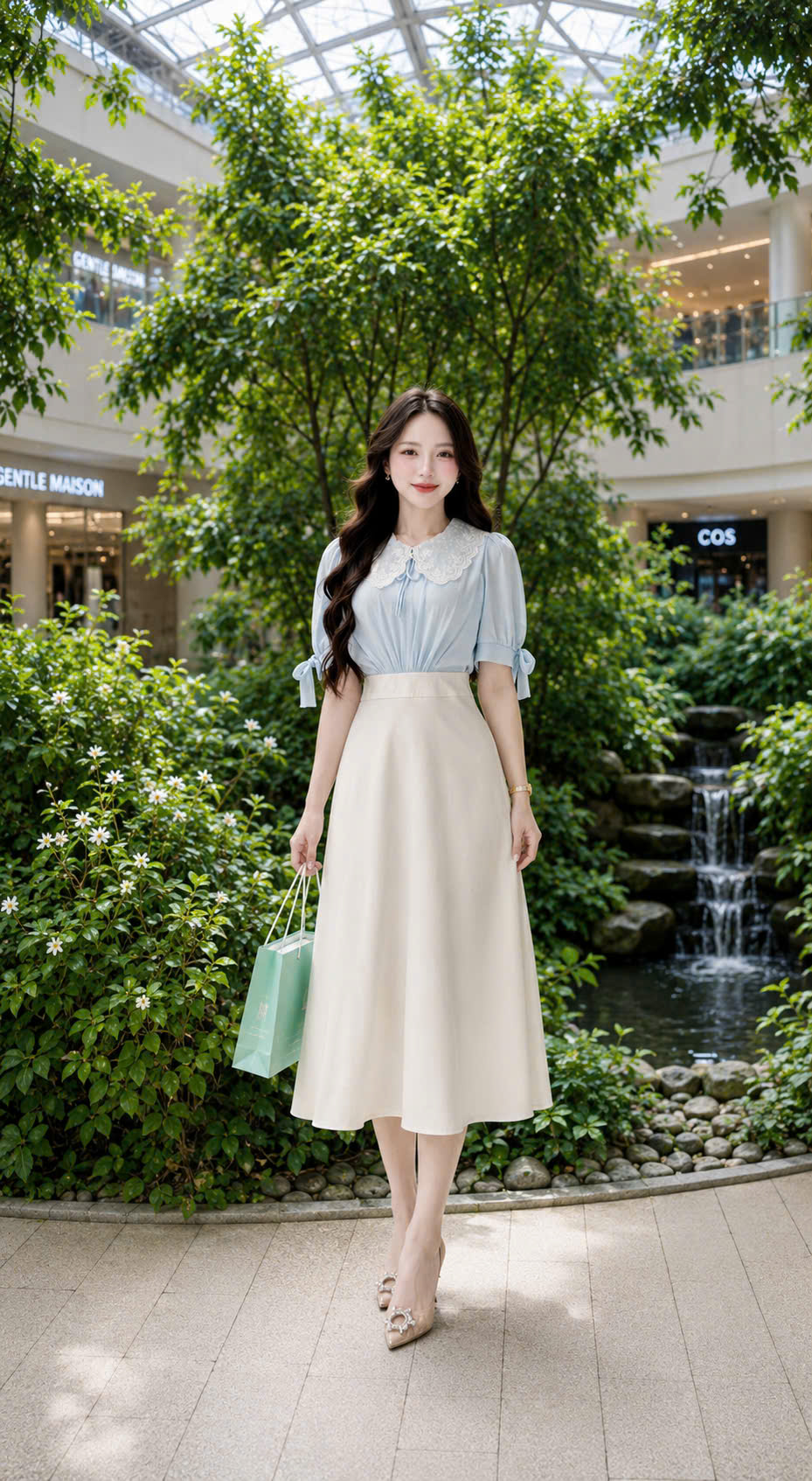 💙💙 ADELINE HOUSE - Váy liền thân xinh xắn phối – NÀNG THƠ CÔNG SỞ - TK196 💙 SIZE XS S M L XL 2XL 3XL 4XL