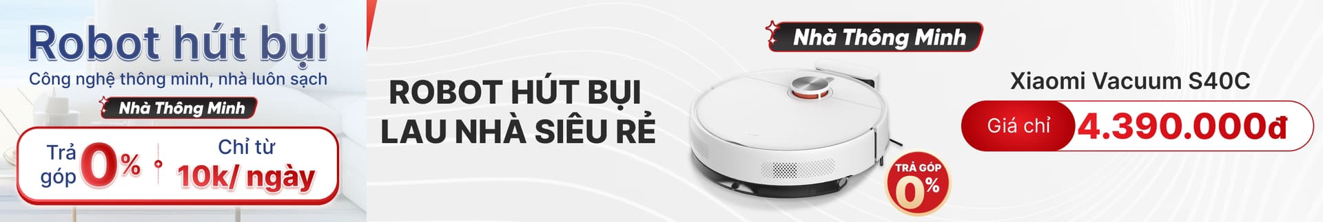 Robot hút bụi lau nhà Xiaomi Vacuum S40C