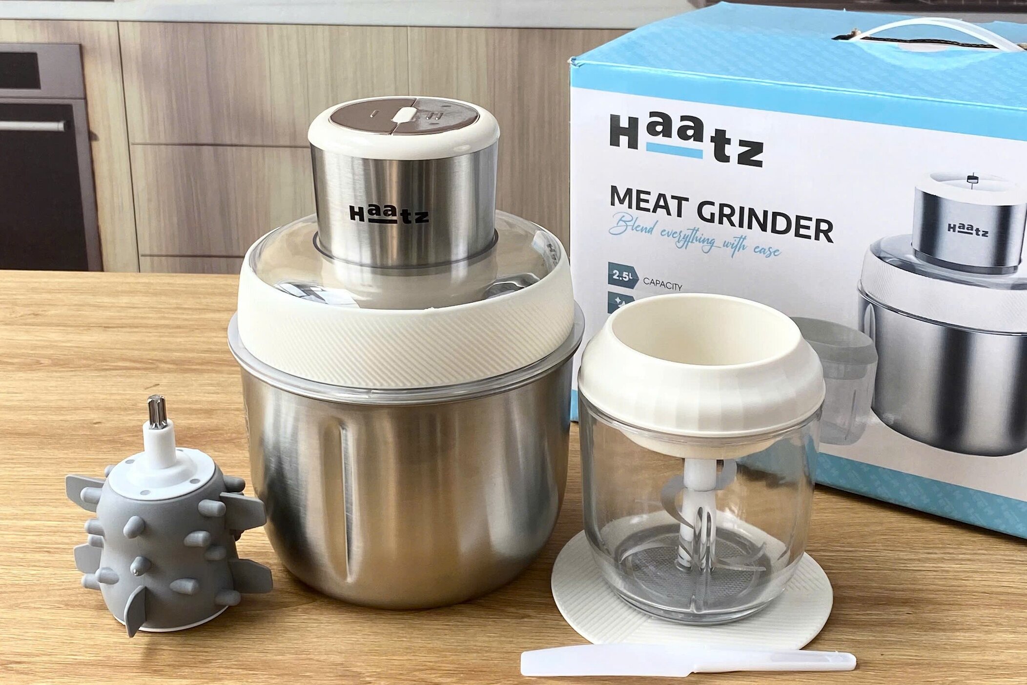 Hình ảnh máy xay thịt 2 cối mới của Haatz