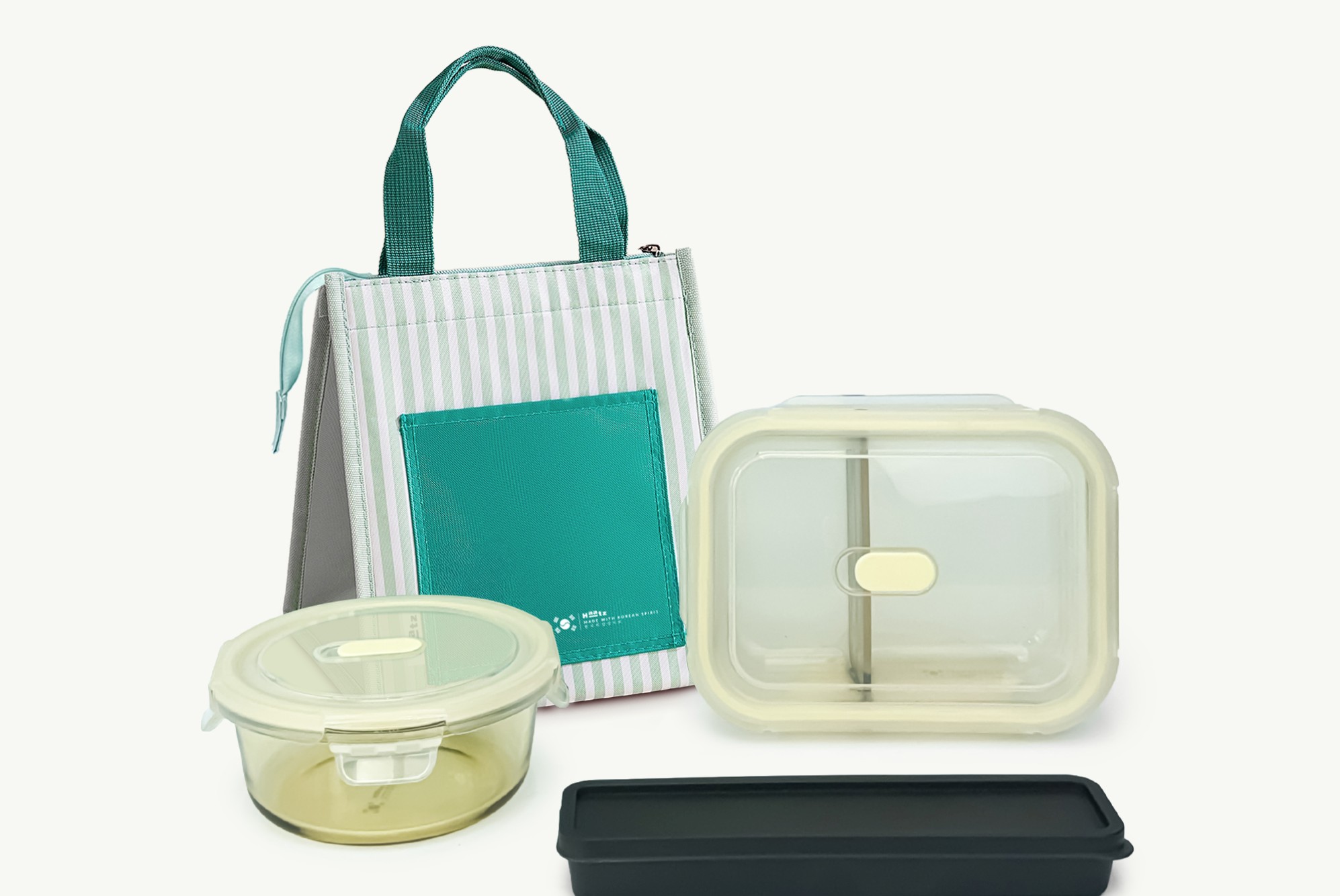 Bộ hộp cơm thuỷ tinh màu hổ phách từ Haatz