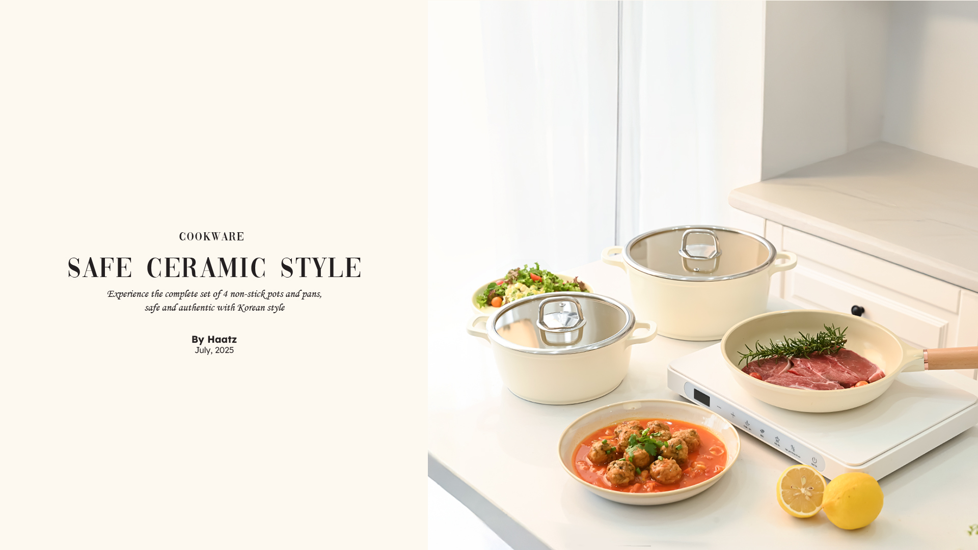 Bộ nồi chảo phủ gốm